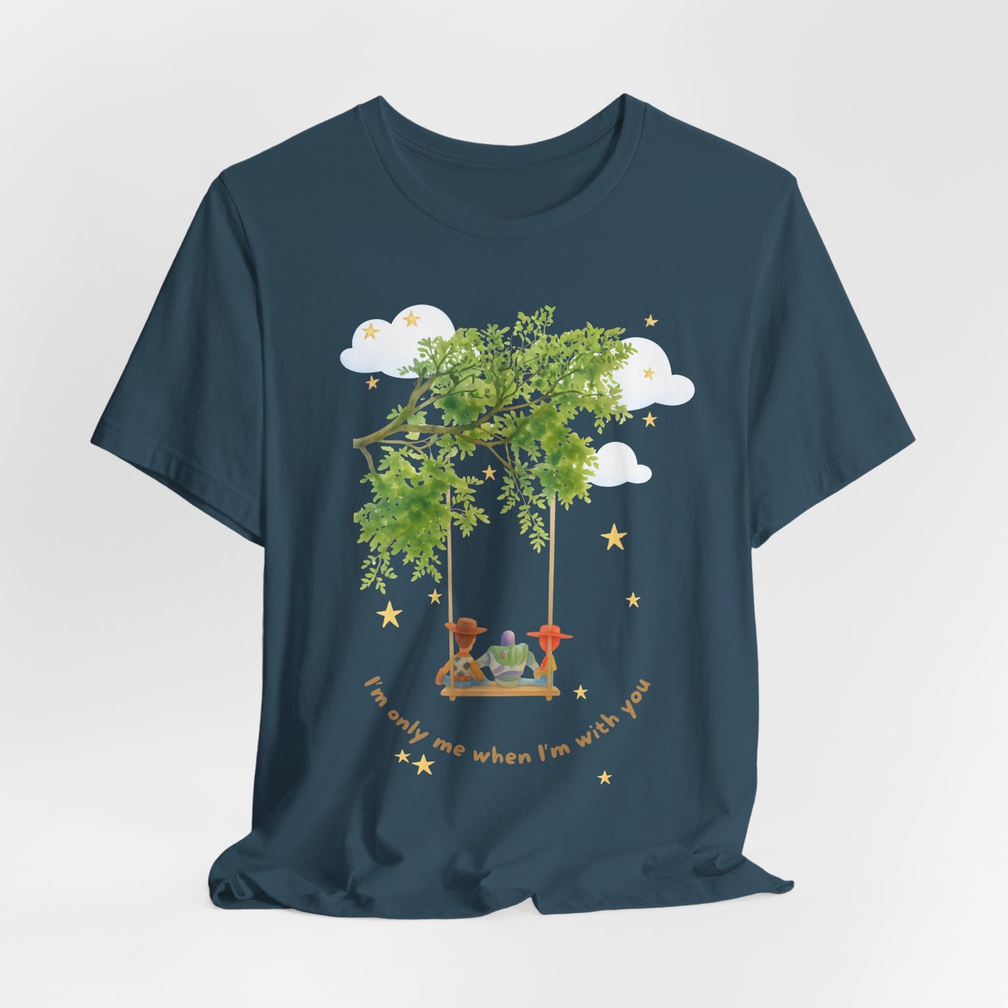 Tree Swing Cute Illustration Tee — I'm only me when I'm with you