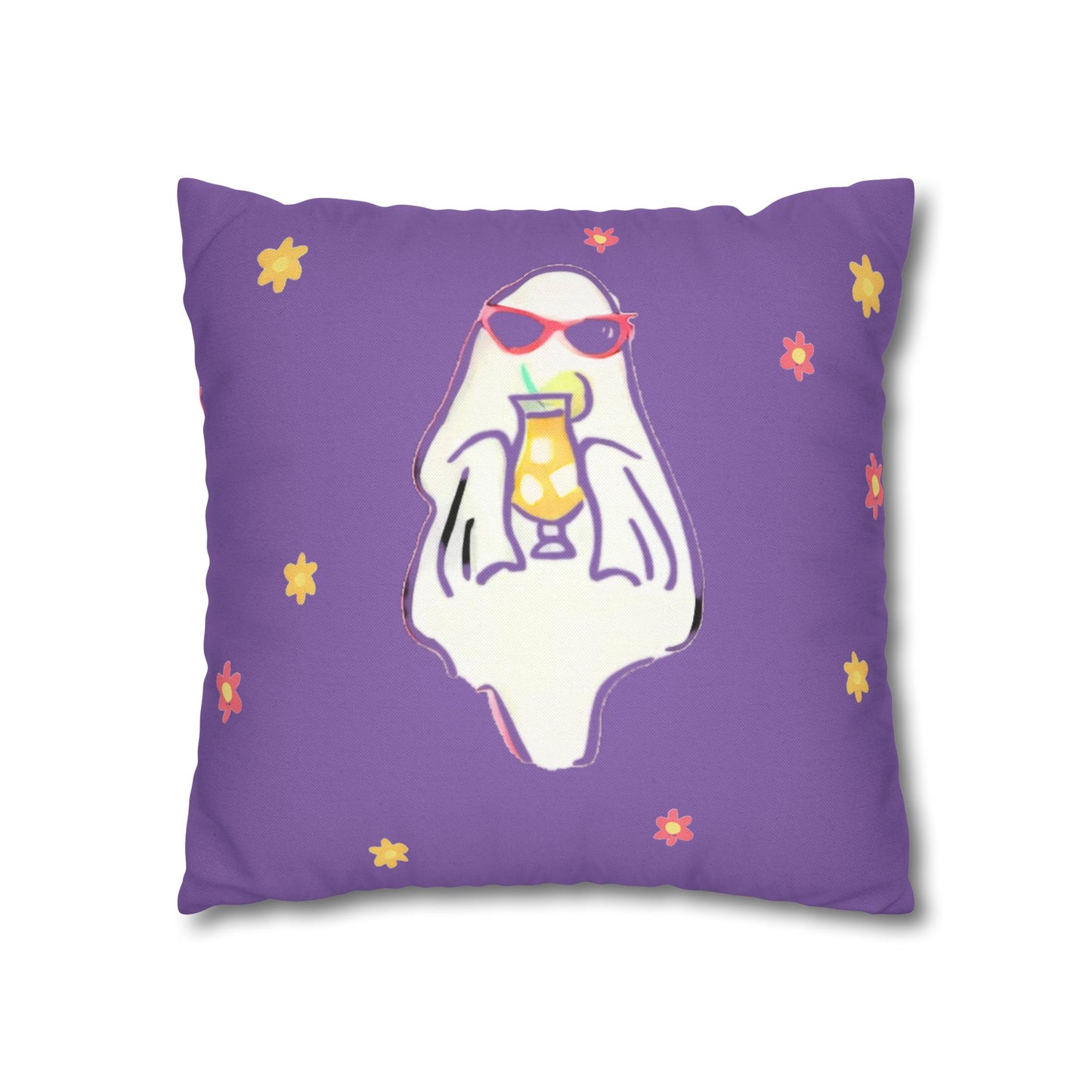 Chic Ghost Pillowcase, Cozy Decor, Halloween Vibes, Cute Home Accent, Gift for Ghost Lovers, Spooky Season Decor