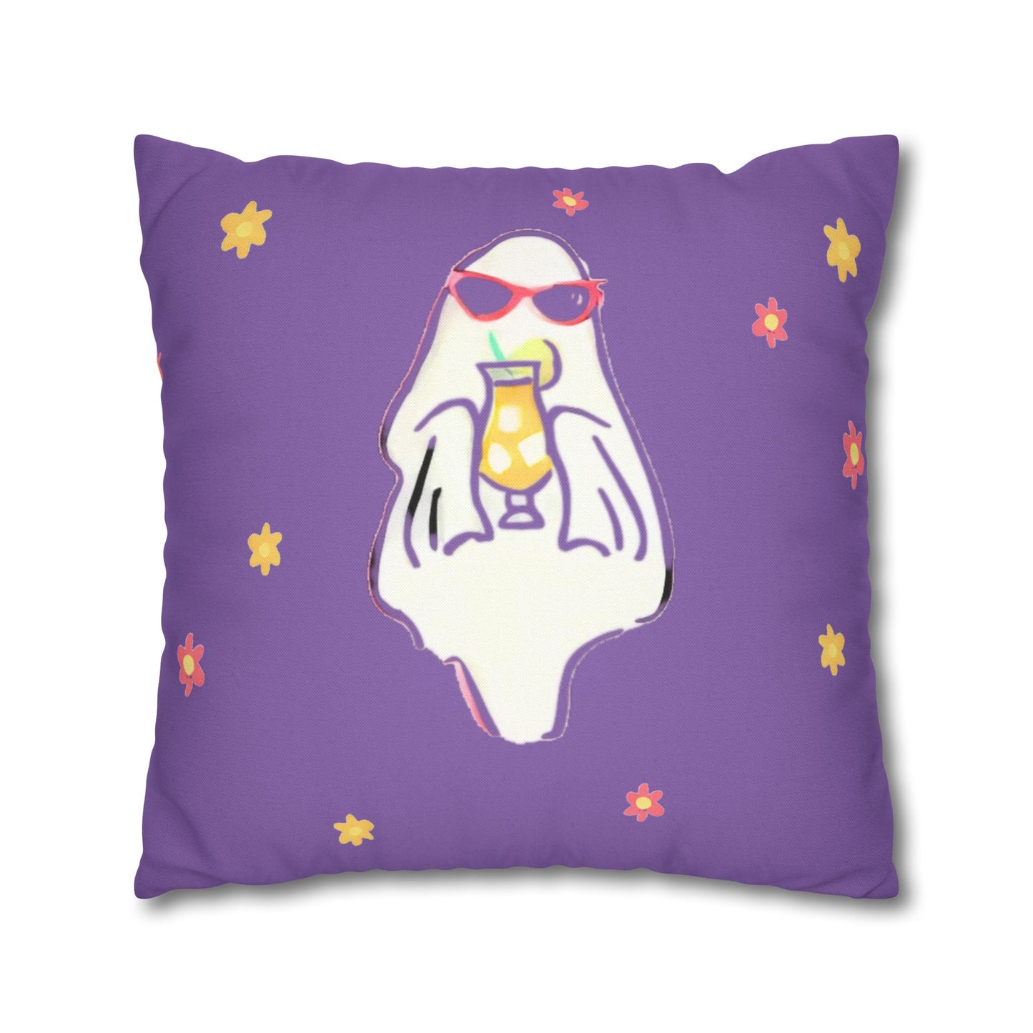 Chic Ghost Pillowcase, Cozy Decor, Halloween Vibes, Cute Home Accent, Gift for Ghost Lovers, Spooky Season Decor