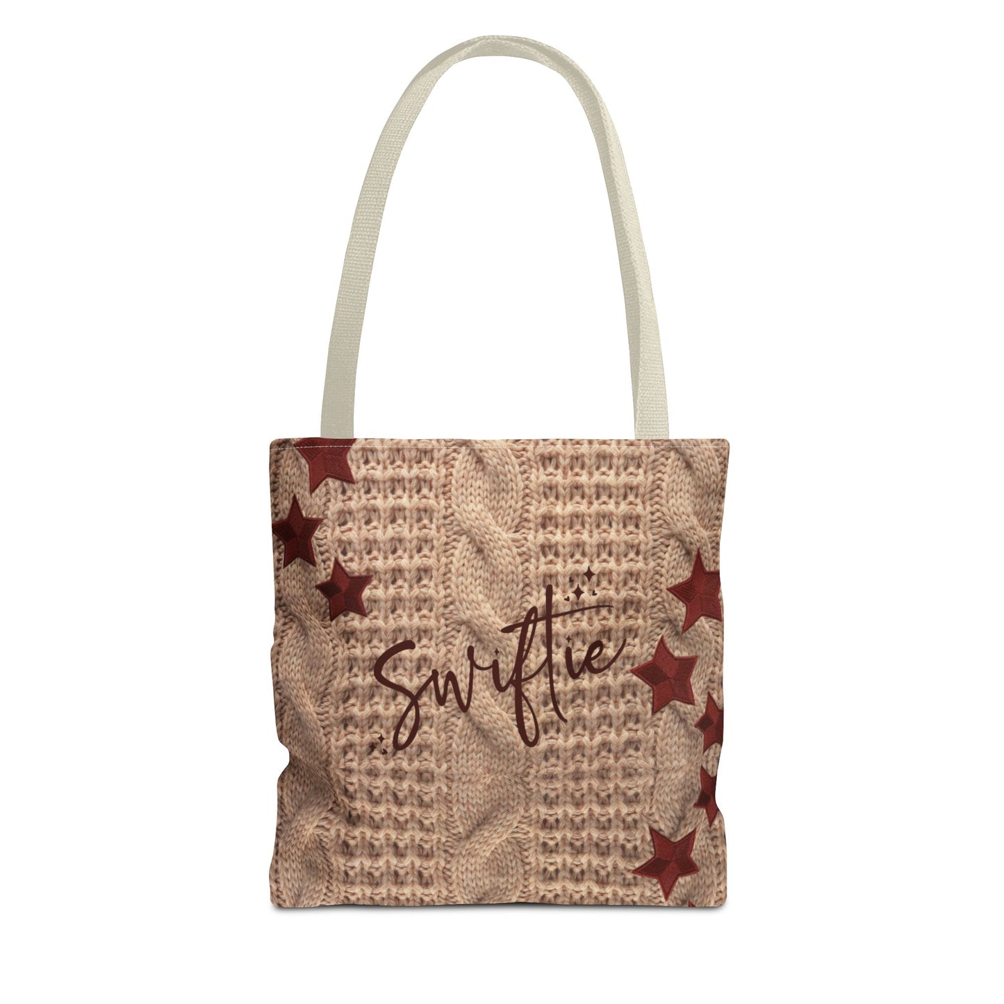 Swiftie Red Holiday Cardigan Inspired Tote Bag