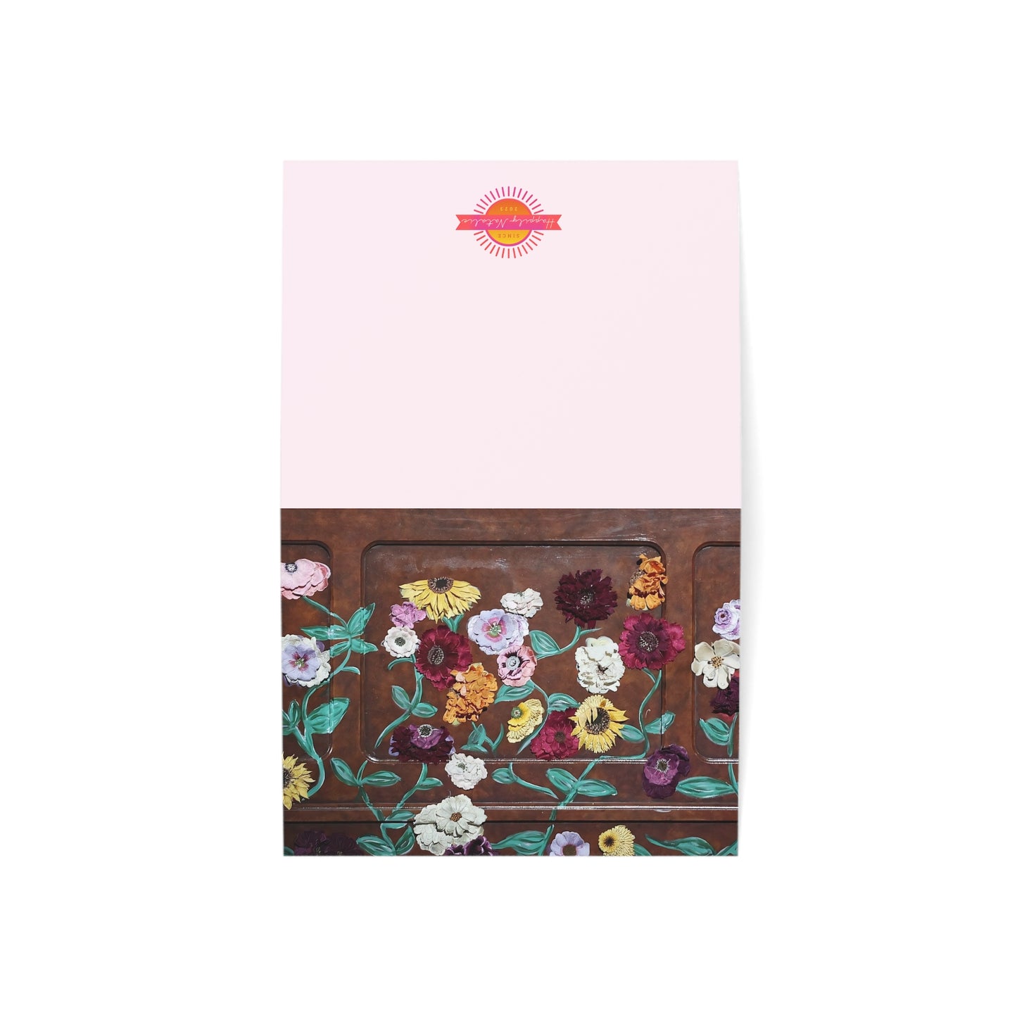 Floral Vintage Panel Greeting Cards — Blank Inside (Pack of 1/10/30/50)