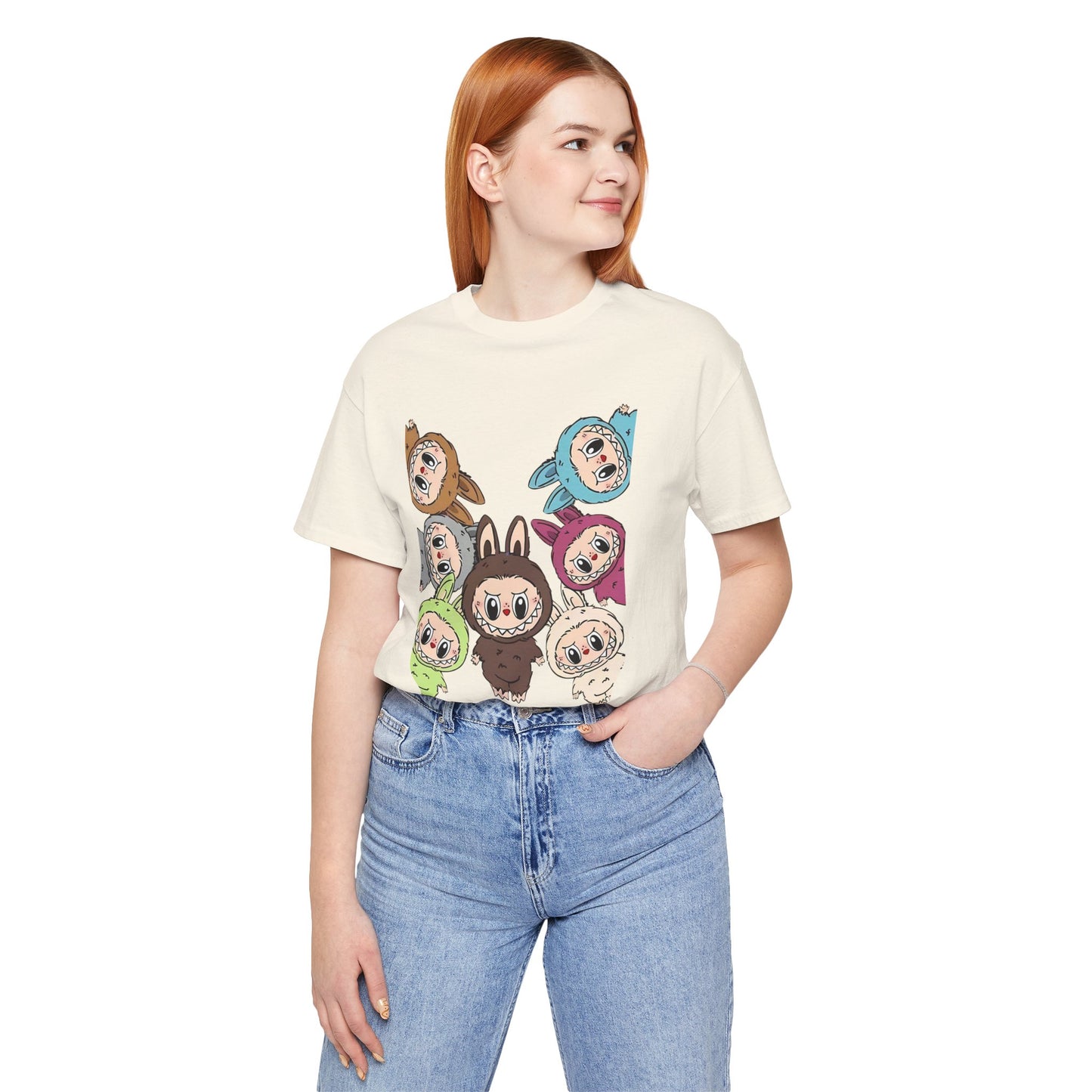 Cute Character Tee, Unisex Graphic T-Shirt, Fun Casual Wear, Trendy Tee, Playful Everyday Outfit