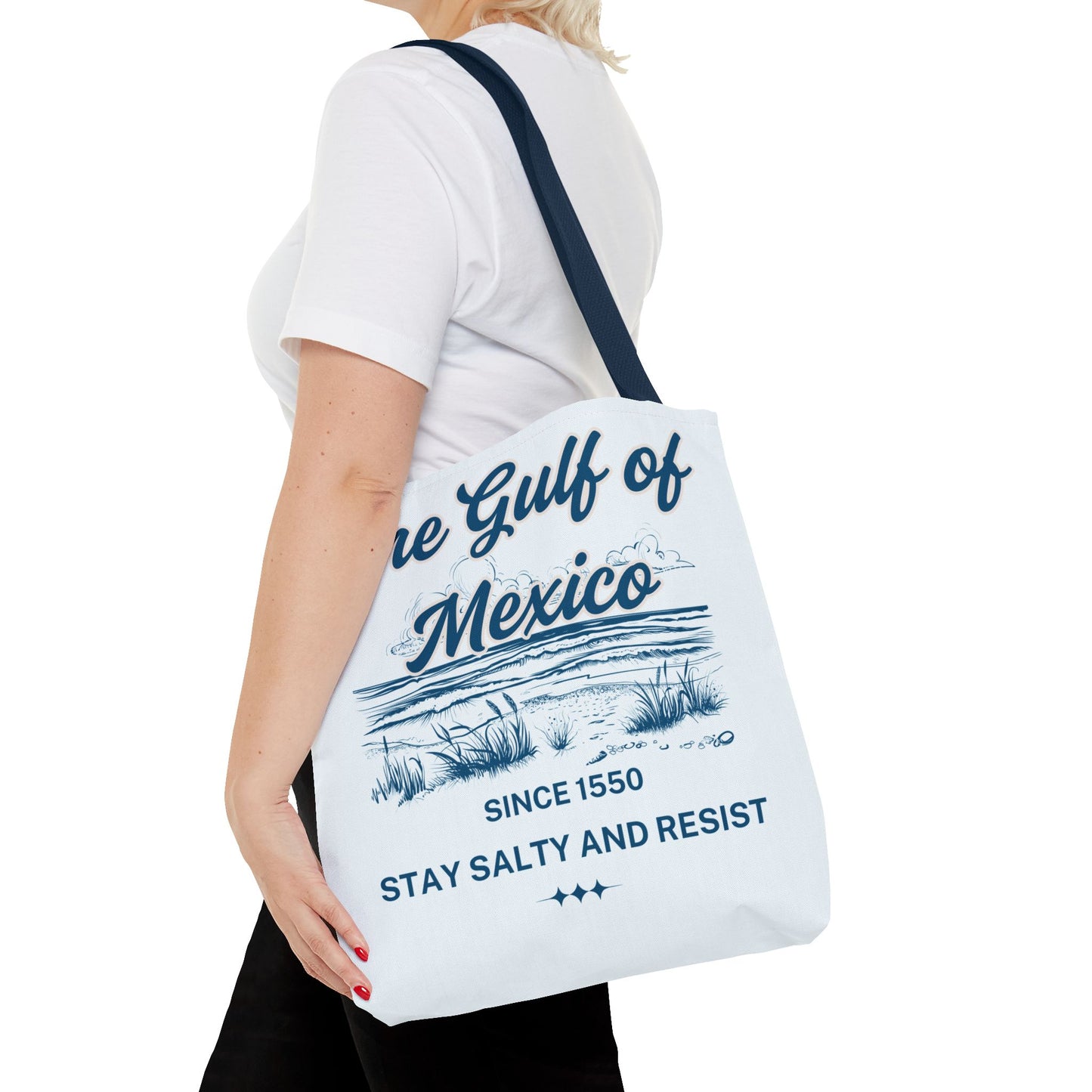 Beach-Themed Tote Bag, Gulf of Mexico Design, Nautical Carryall, Summer Essential, Gift for Beach Lovers, Eco-Friendly Bag