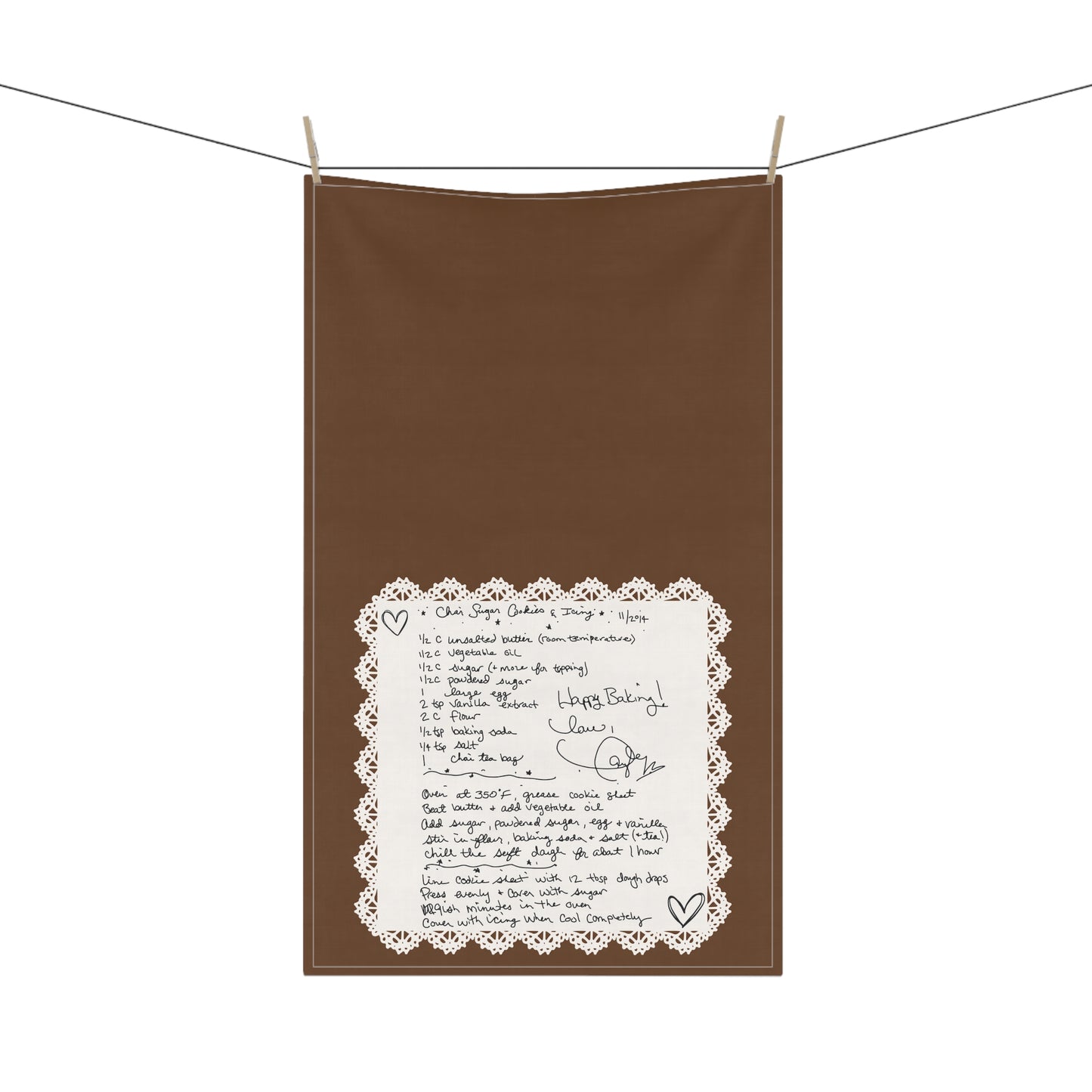 Tay's Chai Cookies Recipe - Tea Towel (cotton, poly)