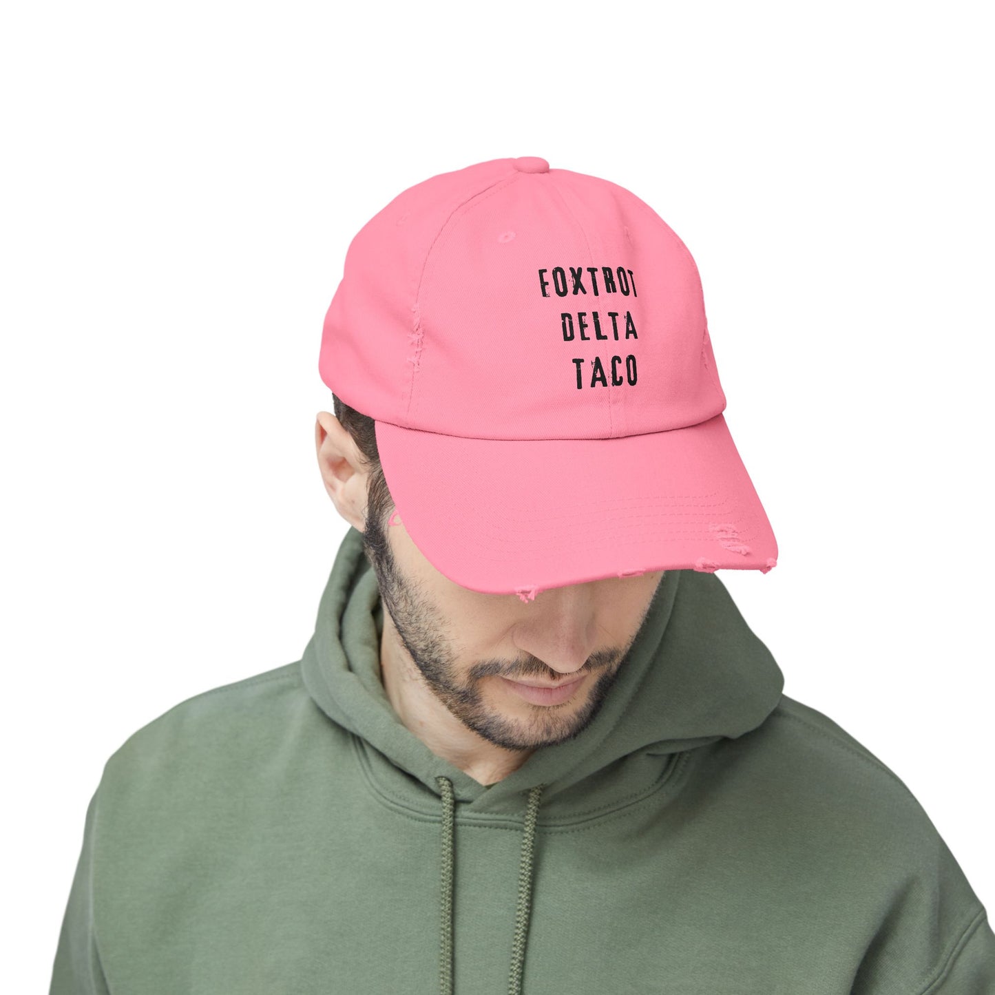 Foxtrot Delta Taco FDT - Anti Trump -Distressed Cap with Fun Slogan – Perfect for Casual Wear, Gifts, Travel, or Everyday Adventures