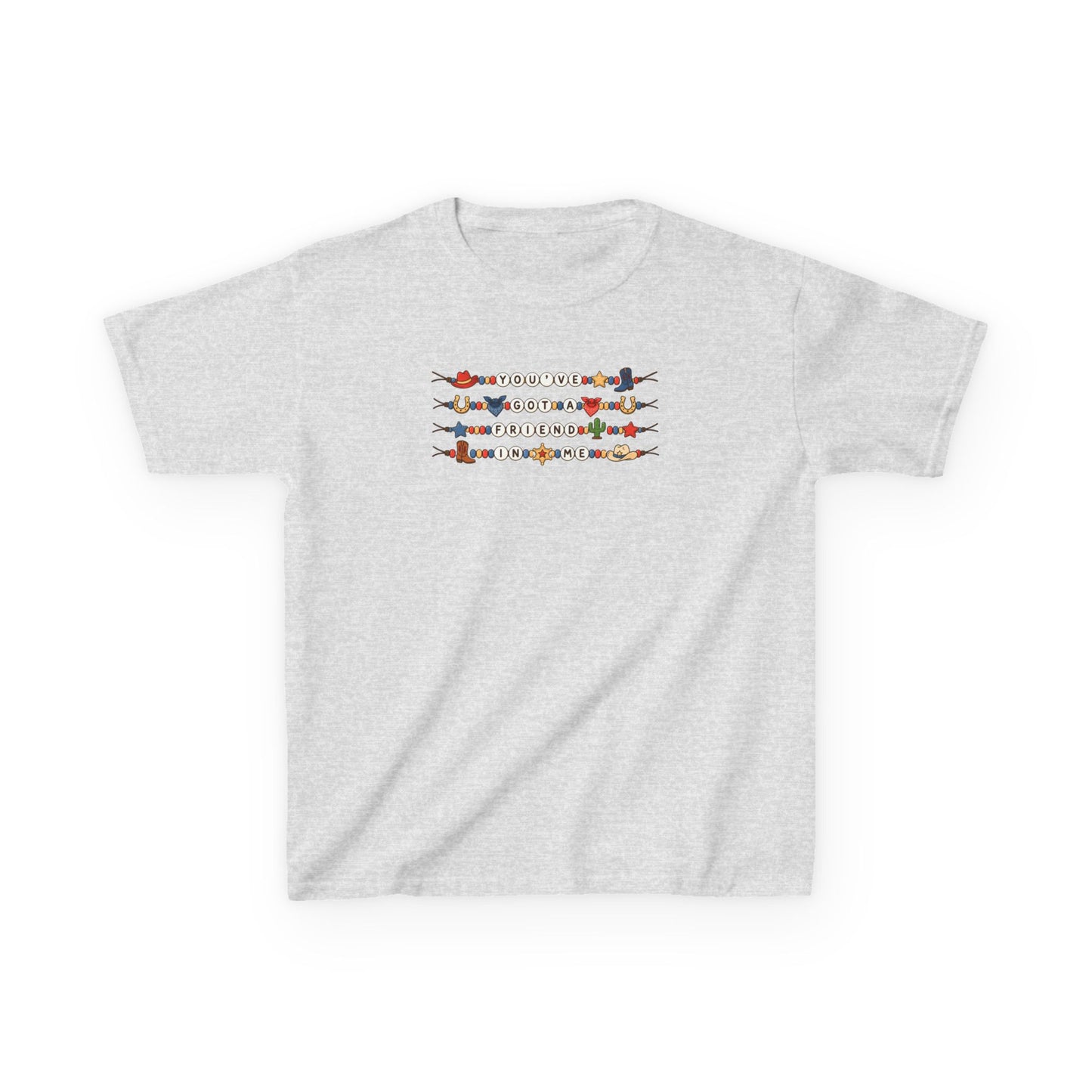 Kids Friendship Bracelet Western Pattern Tee — Vintage Toy Plane Graphic Shirt for Boys & Girls