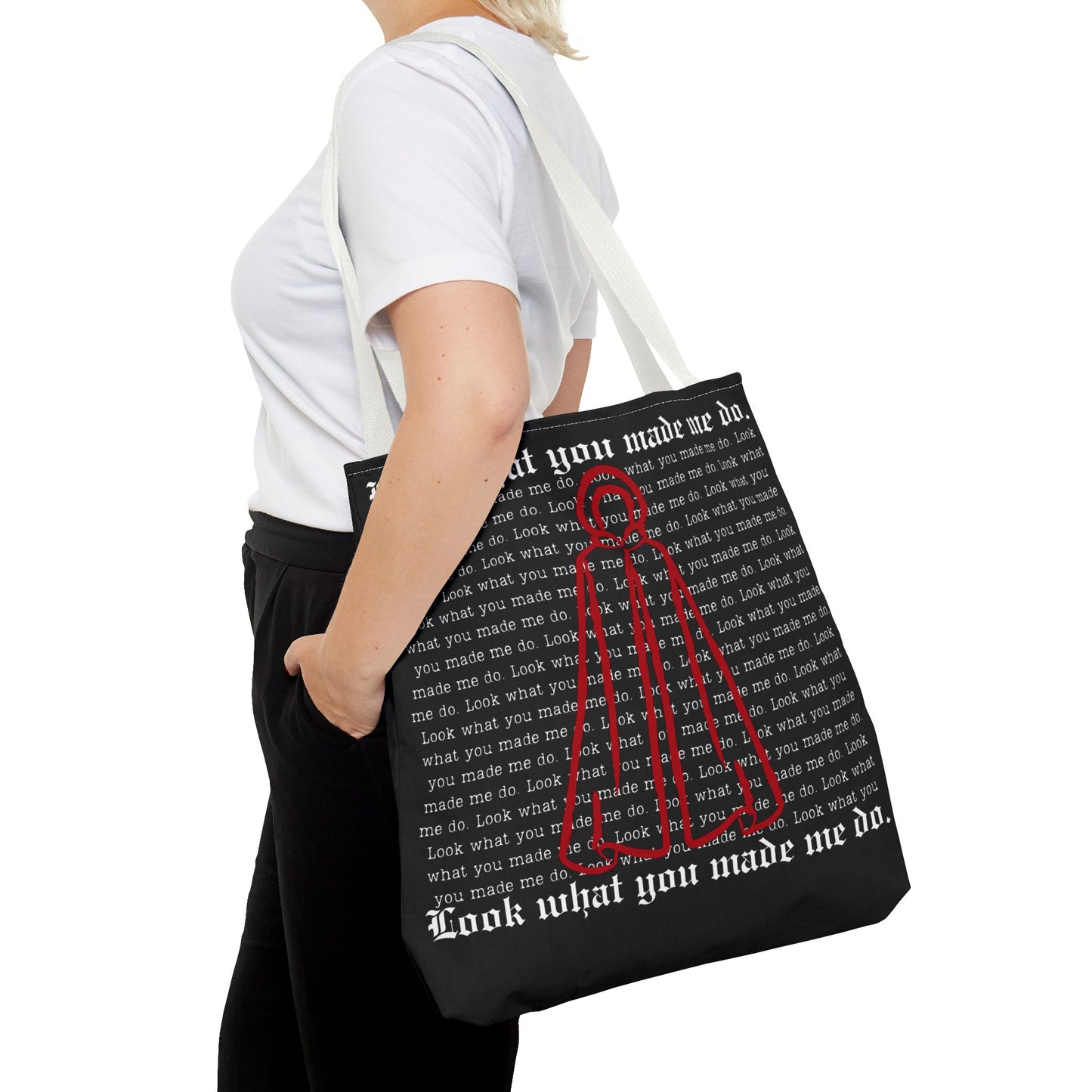 Stylish Tote Bag with 'Look What You Made Me Do' Handmaid's Design | Reusable Shopping Bag, Gift for Music Lovers, Casual Bag, Trendy Accessory