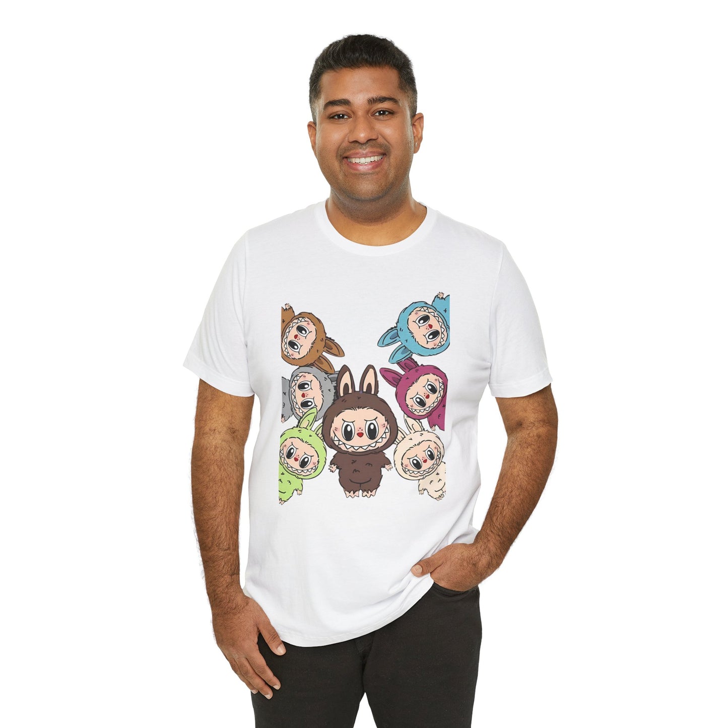 Cute Character Tee, Unisex Graphic T-Shirt, Fun Casual Wear, Trendy Tee, Playful Everyday Outfit