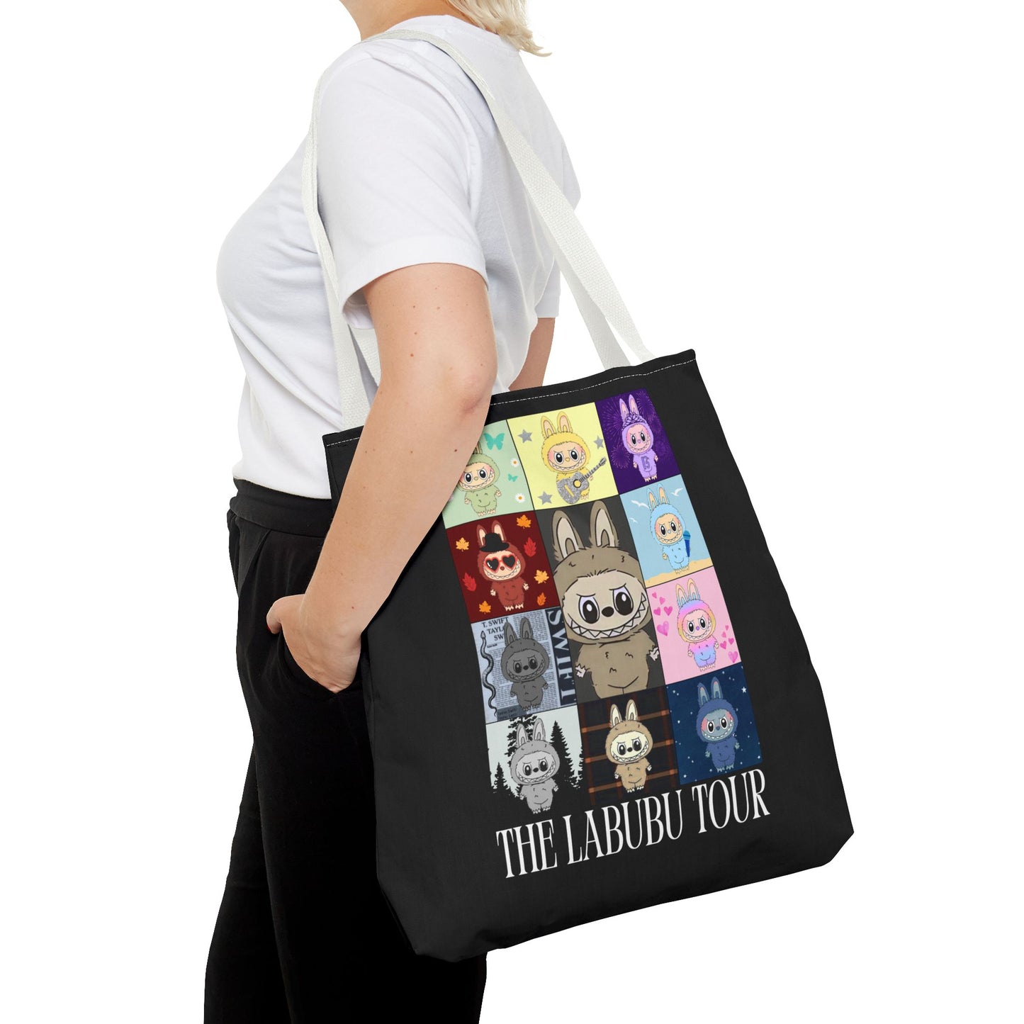Cute Character Tour Tote Bag | Swiftie Gift | Cartoon Style, Anime Accessories, Gift for Kids, Everyday Use, Eco-Friendly Shopping