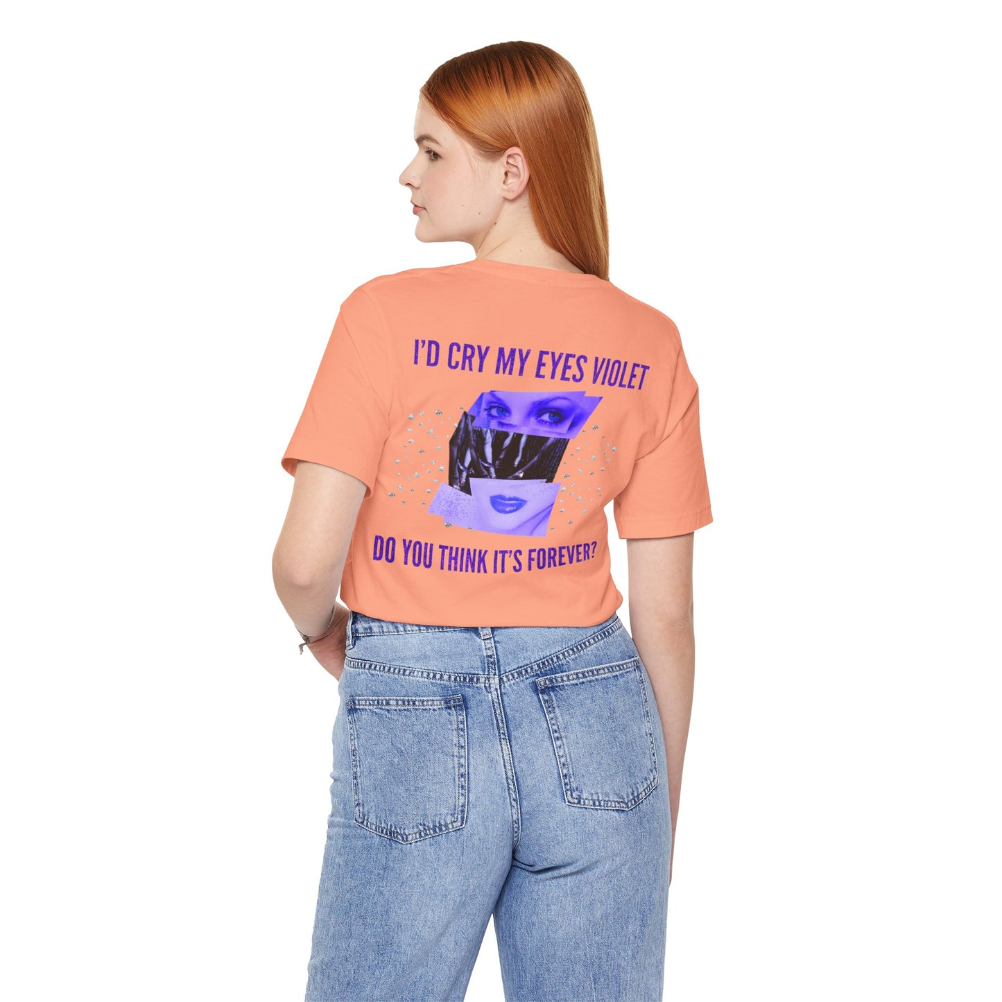 I'd Cry My Eyes Violet Front and Back Unisex Graphic Tee