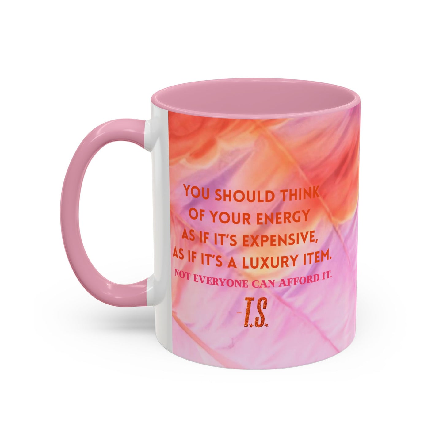 Colorful Luxury Energy Inspirational Mug, Motivational Coffee Cup, Unique Gift, Office Decor, Self-Care Reminder