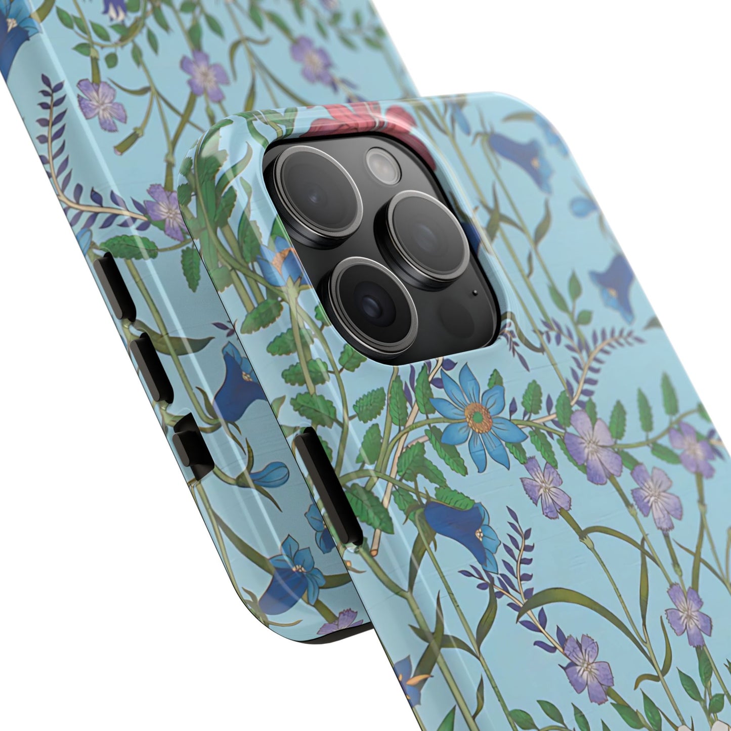 Vibrant Floral Tough Phone Case "Flora Blue"- Durable Protection for Your Device