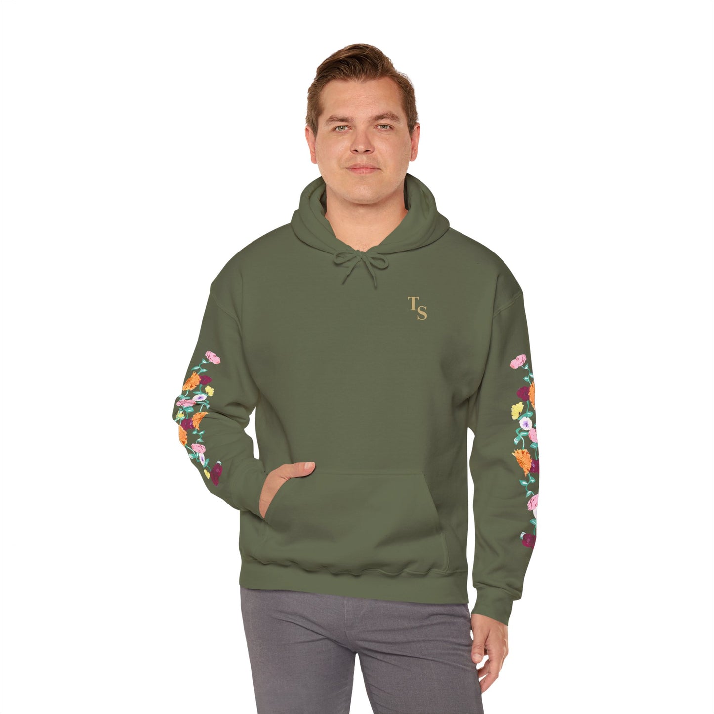 Acoustic Piano Floral Sleeve Hoodie