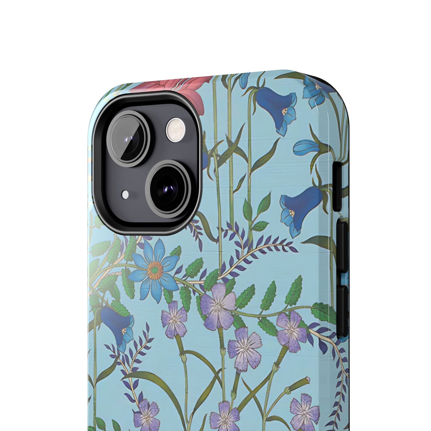 Vibrant Floral Tough Phone Case "Flora Blue"- Durable Protection for Your Device