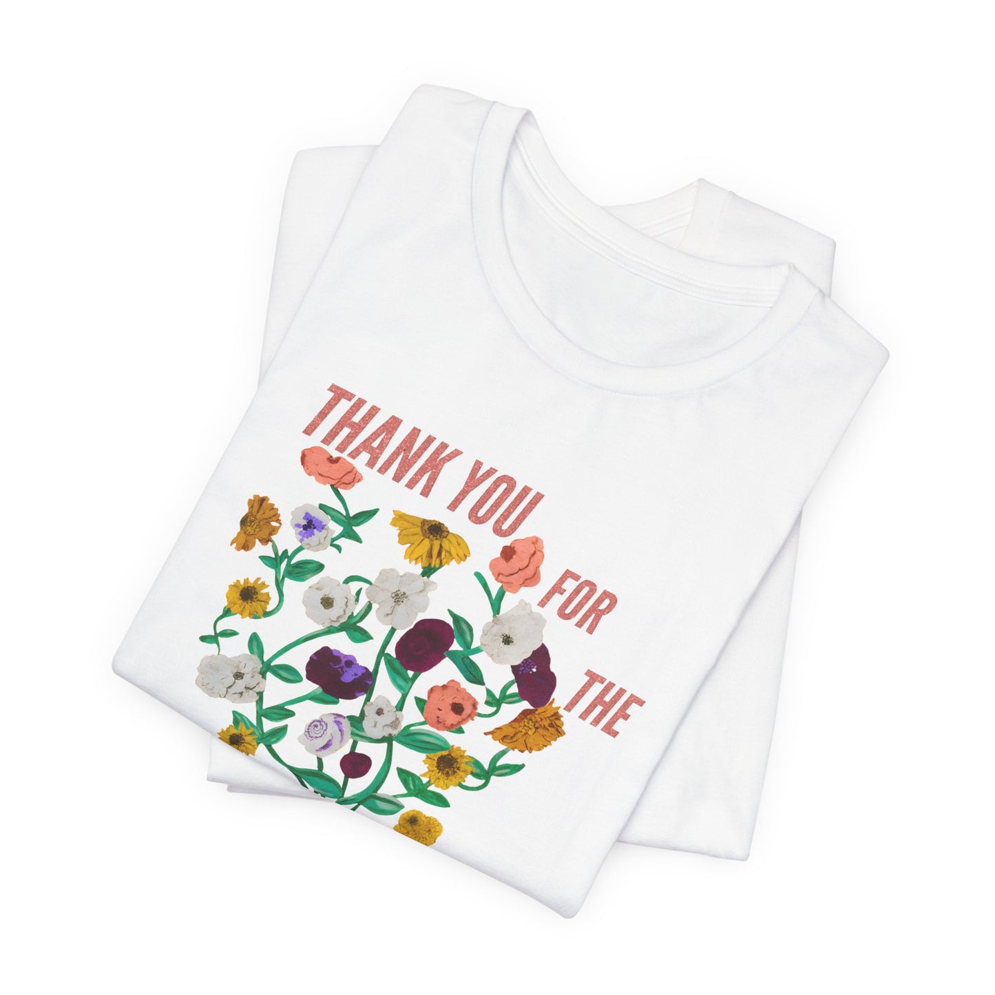 Thank You For The Lovely Bouquet, acoustic piano flowers Tee, Unisex Jersey Short Sleeve T-Shirt, Gift for Friends, Appreciation Shirt, Floral Design, Casual Wear