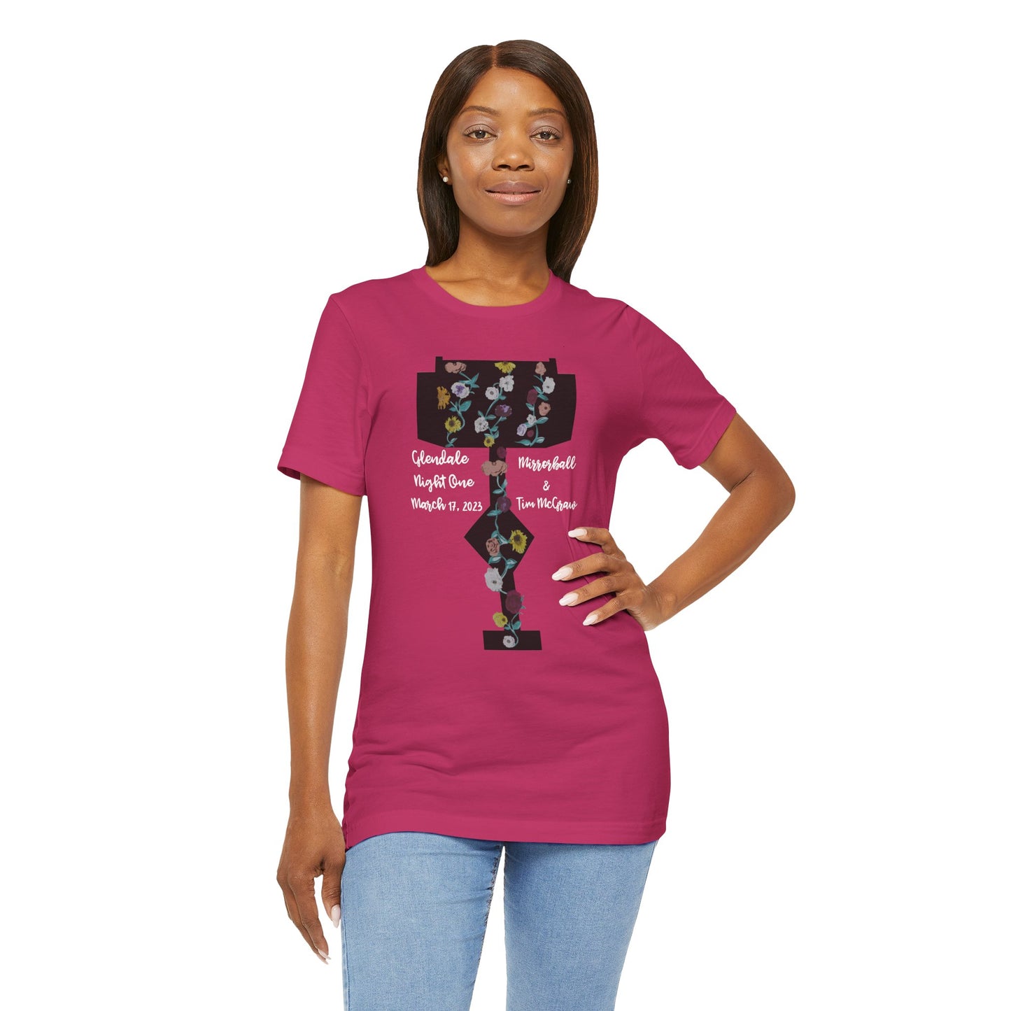 Custom Dates and Surprise Songs - Stage Flowers - Long Live - Unisex Jersey Short Sleeve Tee