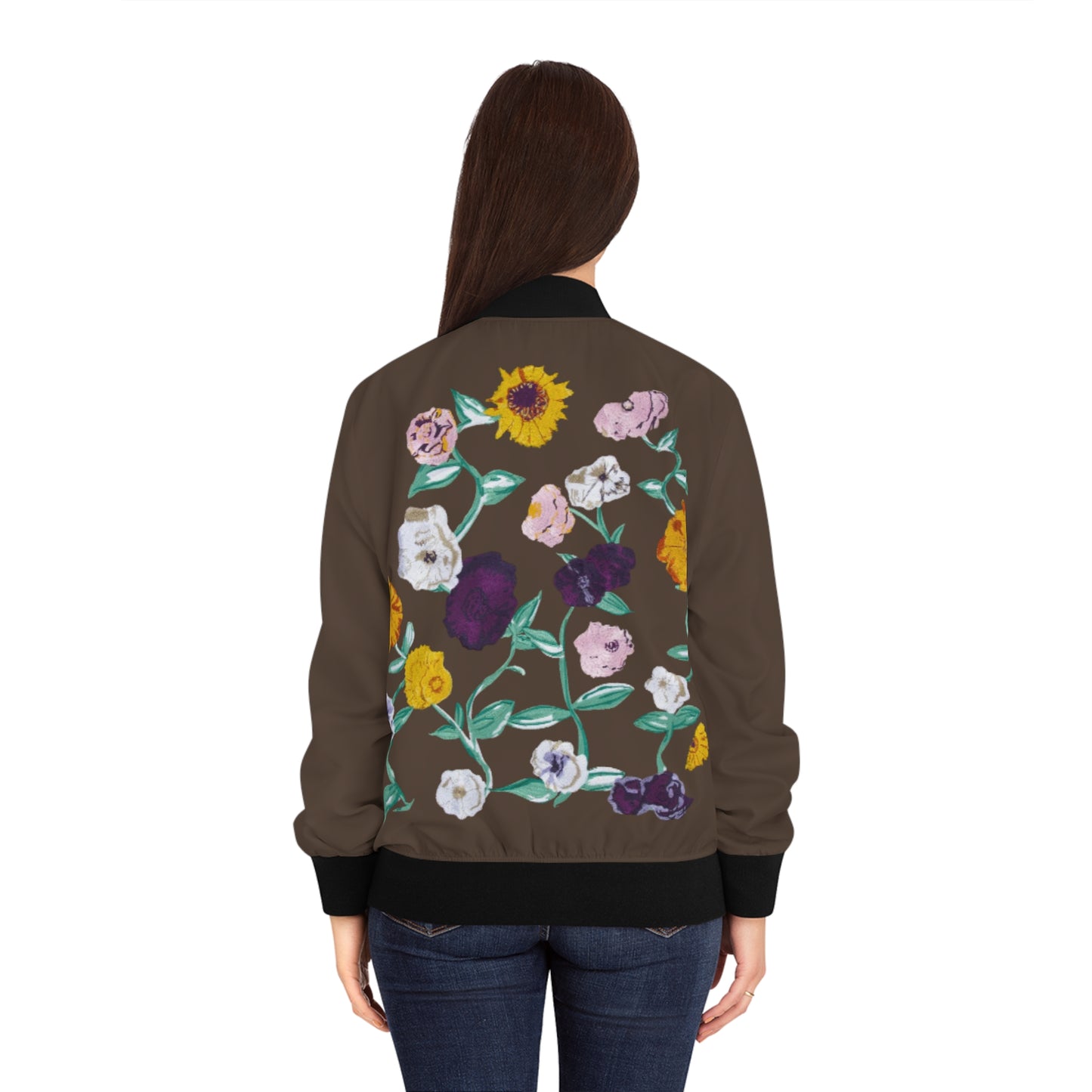 Surprise Song Piano Flowers - Women's Bomber Jacket