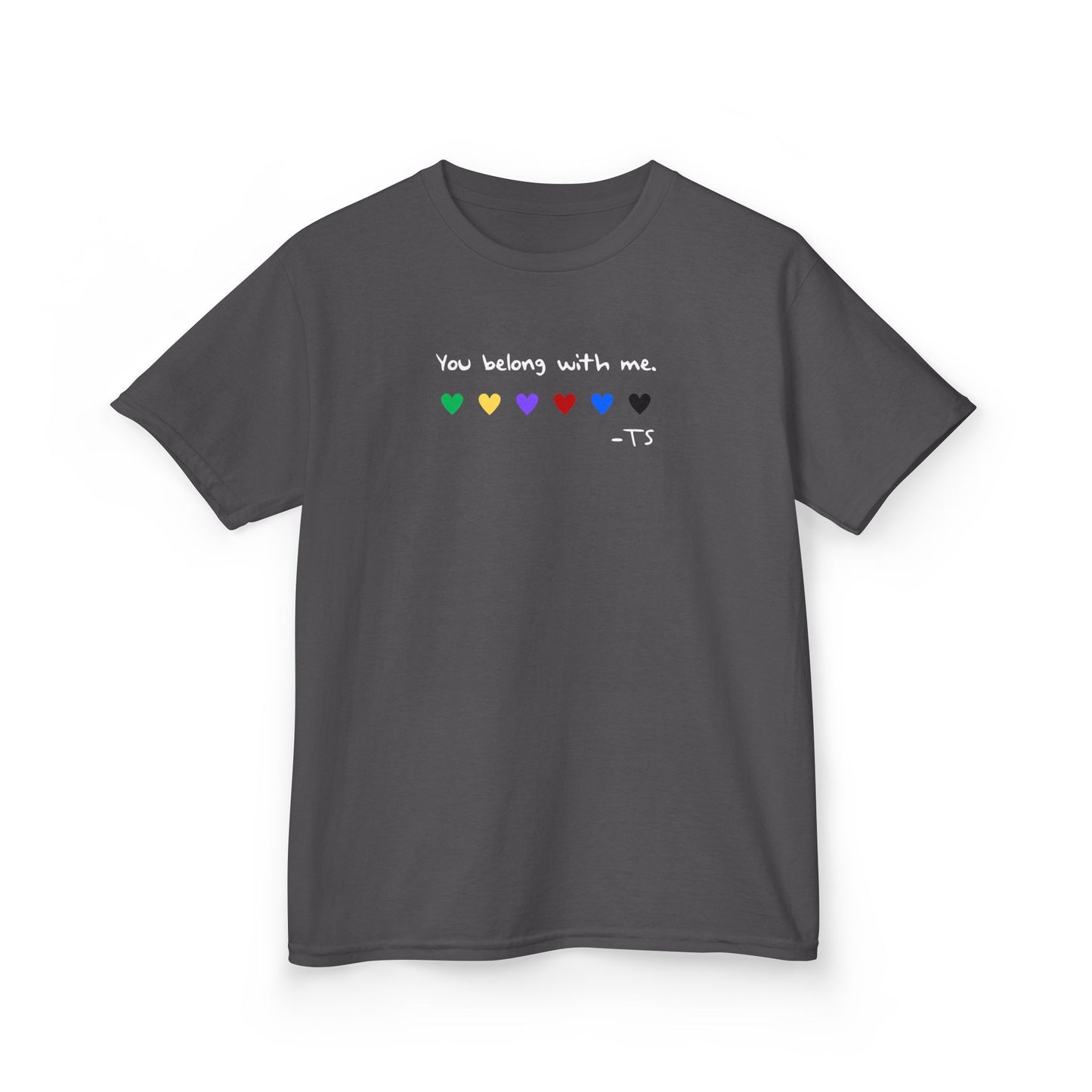 Kids Tee, You Belong With Me - T-Shirt, Cute Children’s Shirt, Gift for Kids, Birthday Outfit, Playful Spring Apparel