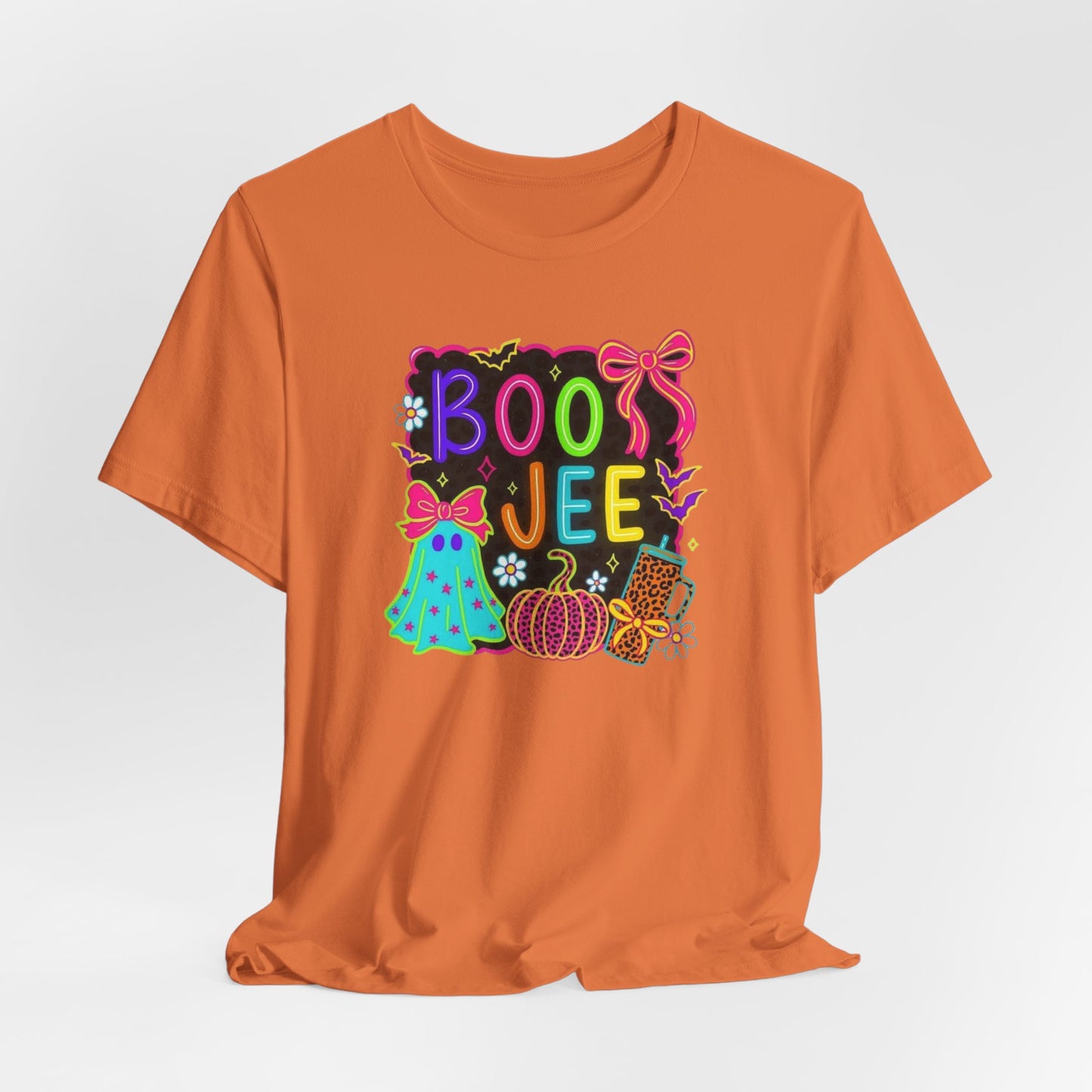 Boo Jee Halloween Tee, Festive Fall Shirt, Spooky Ghost Design, Unisex Halloween Apparel, Cute Pumpkin Graphic Tee