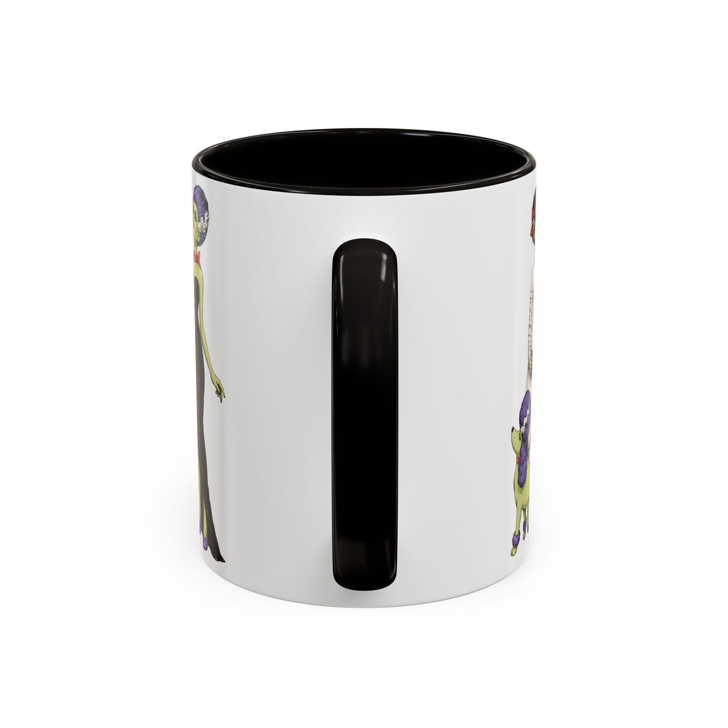 Monster Brides Dog Walk Mug — 11 oz Coffee Cup Lesbian Couple
