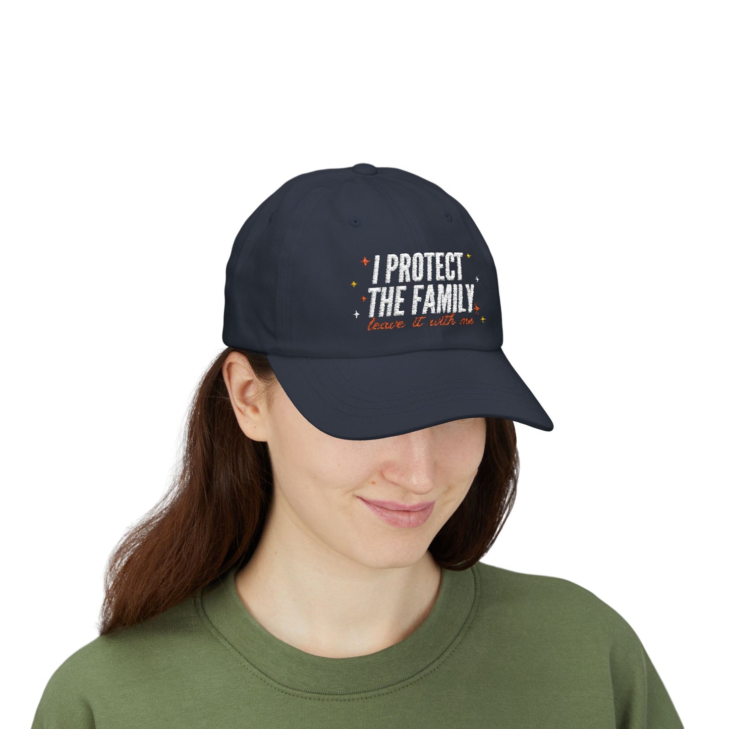 Embroidered Dad Cap: 'I Protect The Family' | Fun Gift, Casual Accessory, Everyday Wear