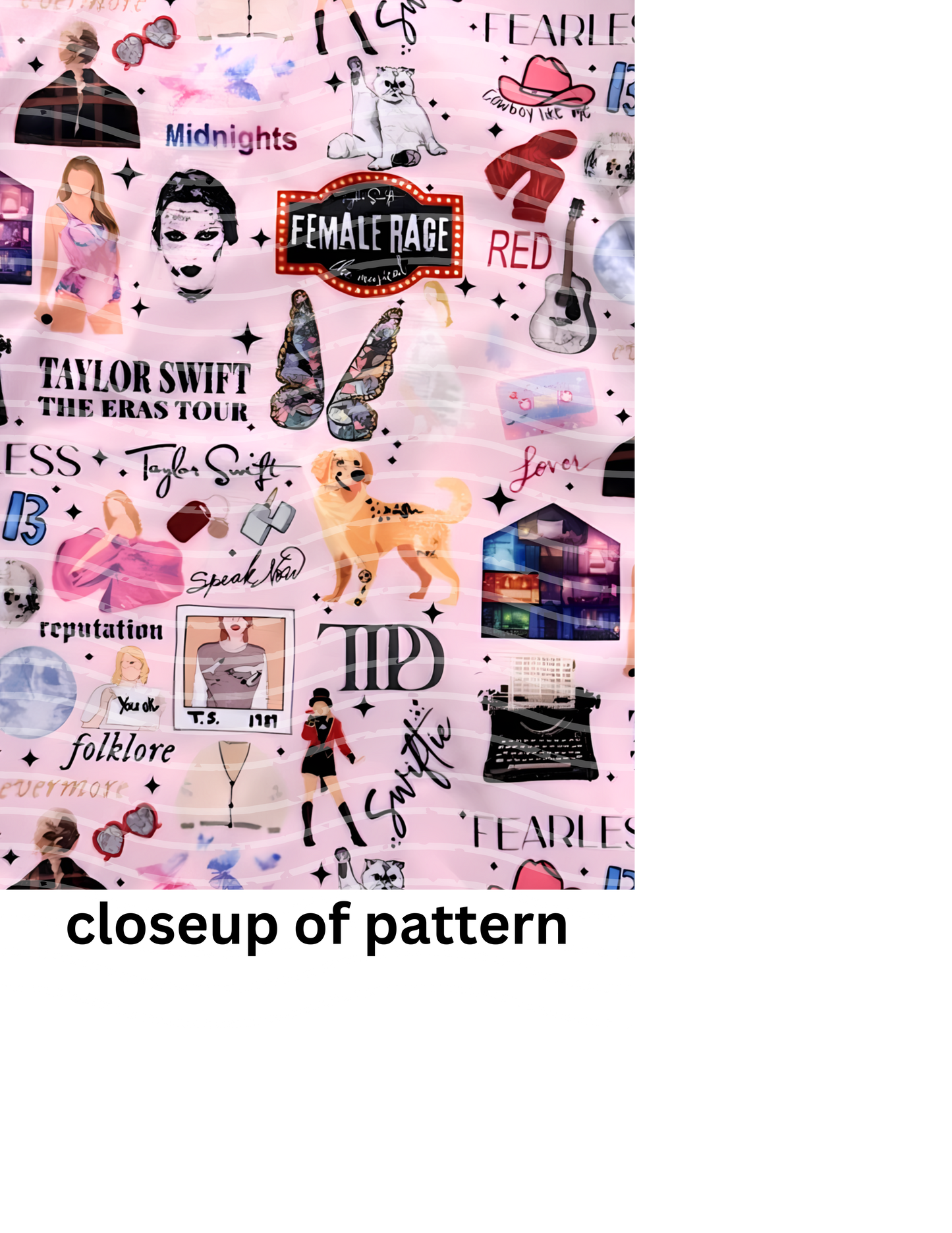 Swiftie Scatter Print Pink Christmas Stocking