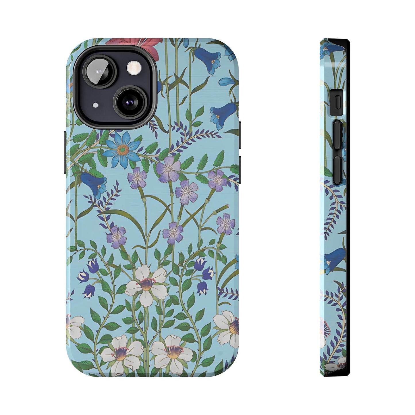 Vibrant Floral Tough Phone Case "Flora Blue"- Durable Protection for Your Device