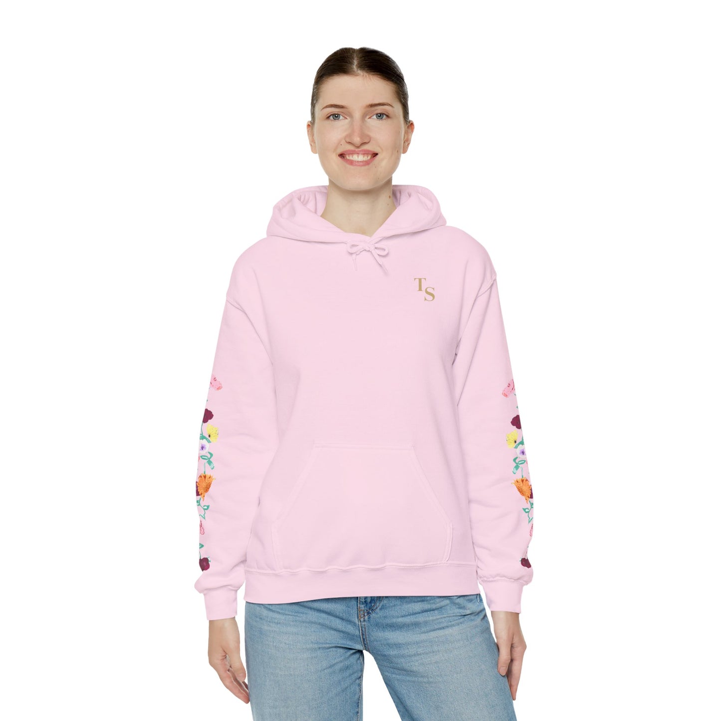 Acoustic Piano Floral Sleeve Hoodie