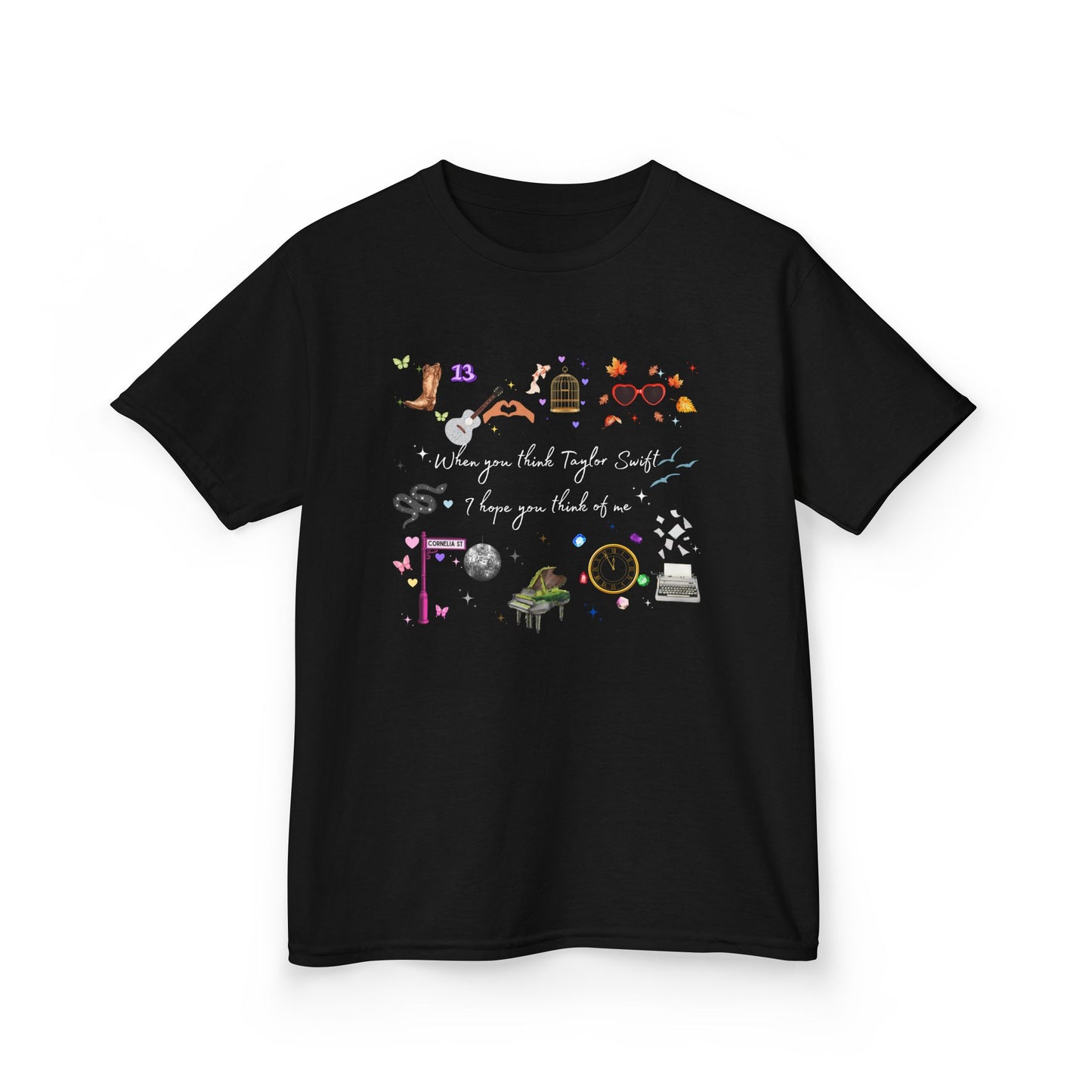 I hope you think of me Kids Tee, Fun Kids Shirt, Birthday Gift, Cute Tee for Girls and Boys, Playful Casual Wear, Family Day Tee