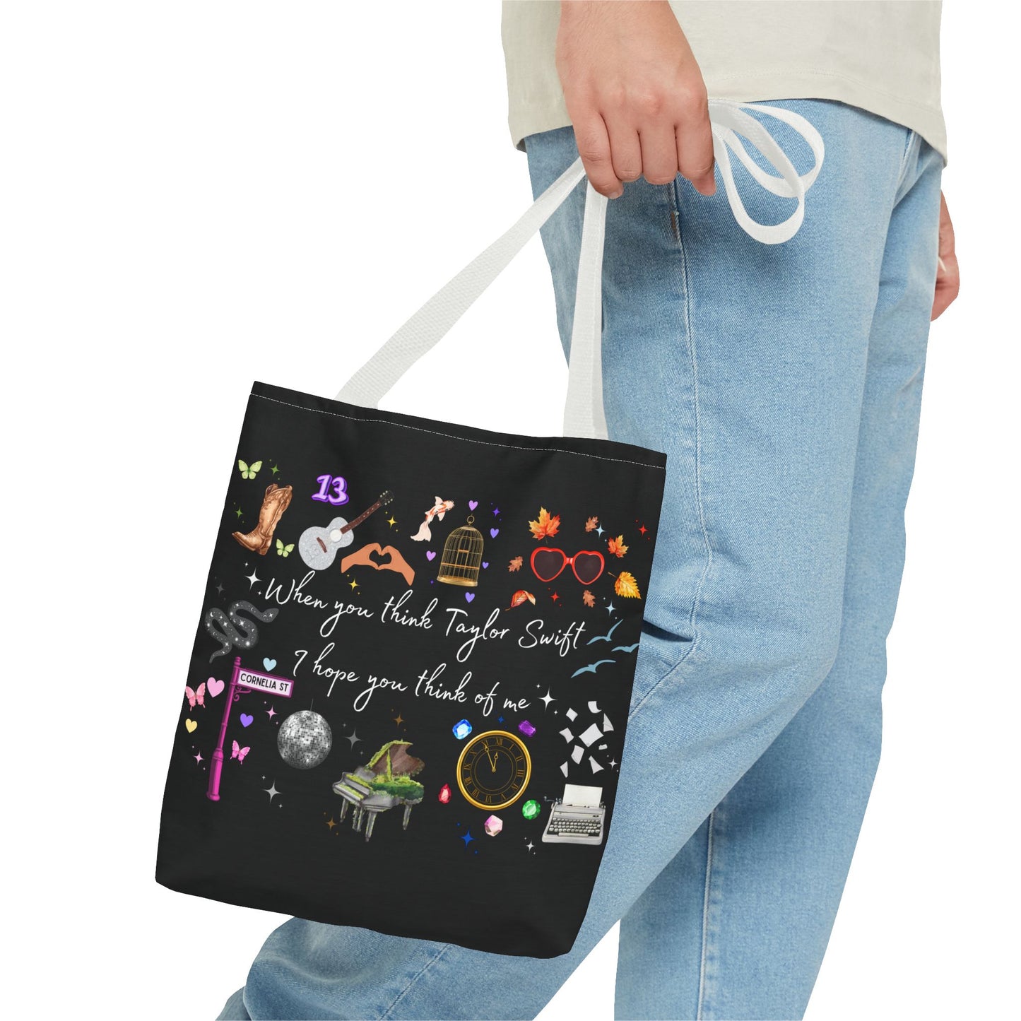 I hope you think of me Tote Bag, Music Lover Gift, Stylish Reusable Bag, Concert Accessory, Fan Merchandise