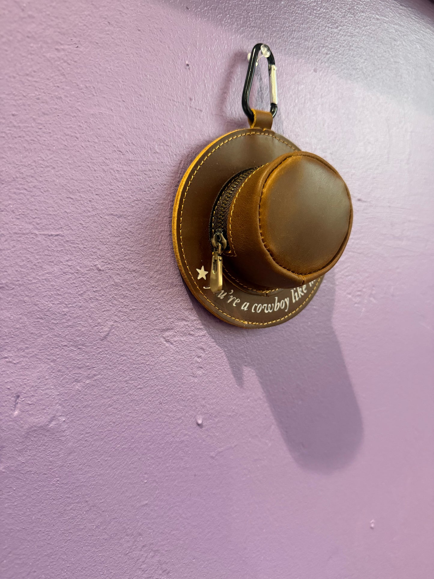 Cowboy Like Me Leather Bag Charm - Cowboy Hat
