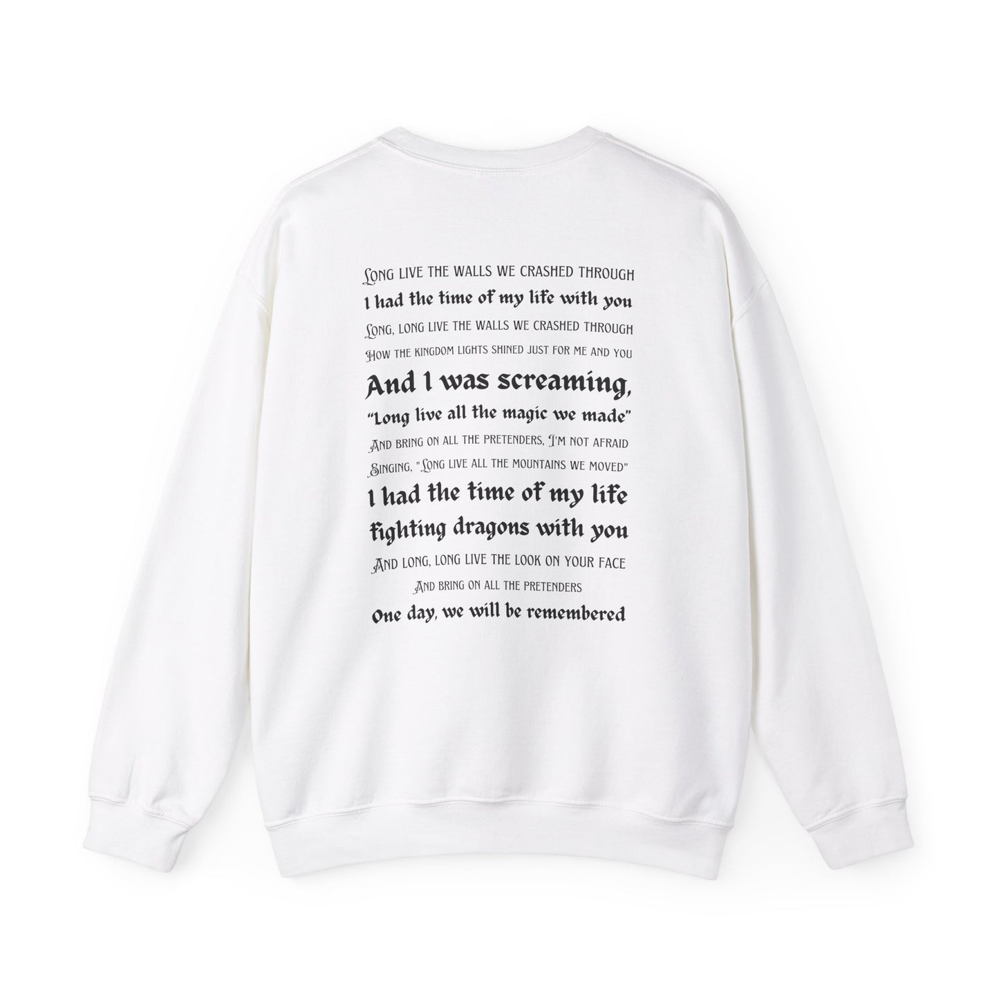 Custom Dates and Surprise Songs - Stage Flowers - Long Live - Unisex Heavy Blend™ Crewneck Sweatshirt