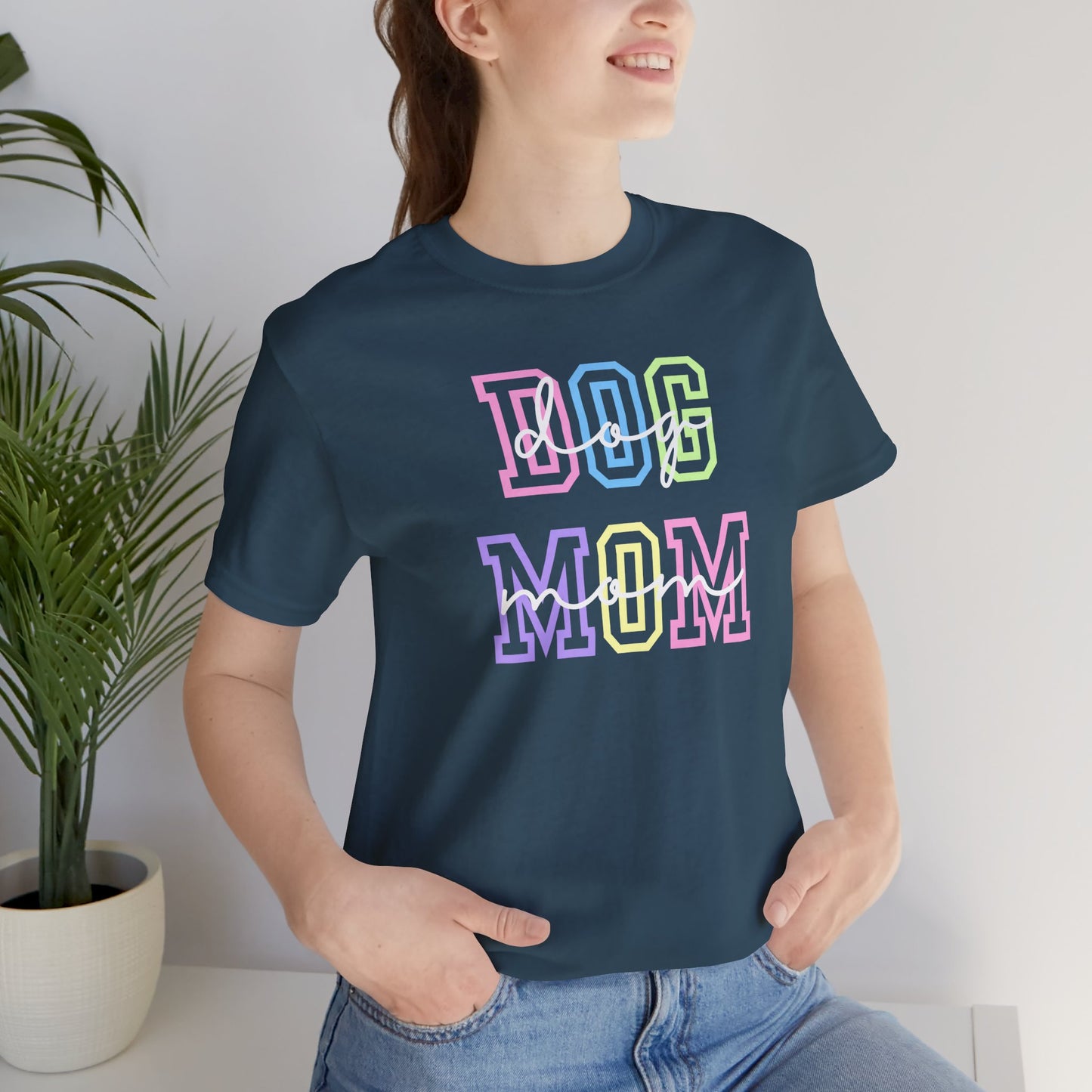 Dog Mom Unisex Bella Canvas Jersey Tee, Perfect Gift for Dog Lovers, Casual Wear, Pet Owner Apparel, Trendy Tee for Dog Owners