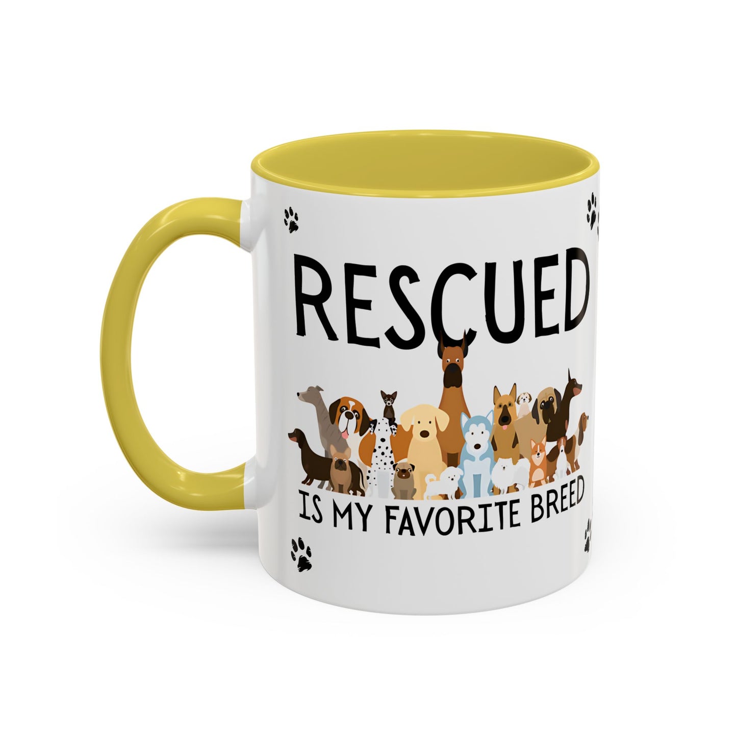 Colorful Dog Rescue Mugs - Perfect for Pet Lovers, Gift for Animal Advocates, 11oz