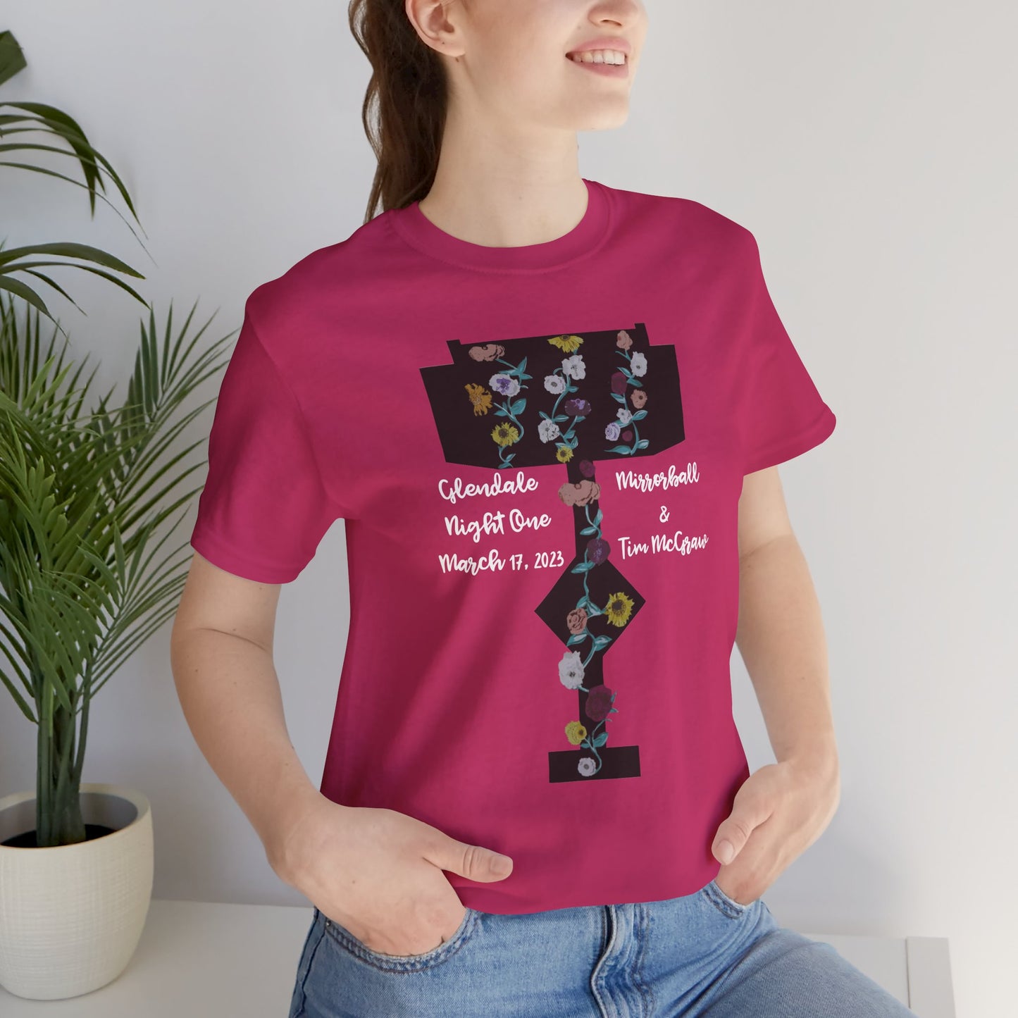 Custom Dates and Surprise Songs - Stage Flowers - Long Live - Unisex Jersey Short Sleeve Tee