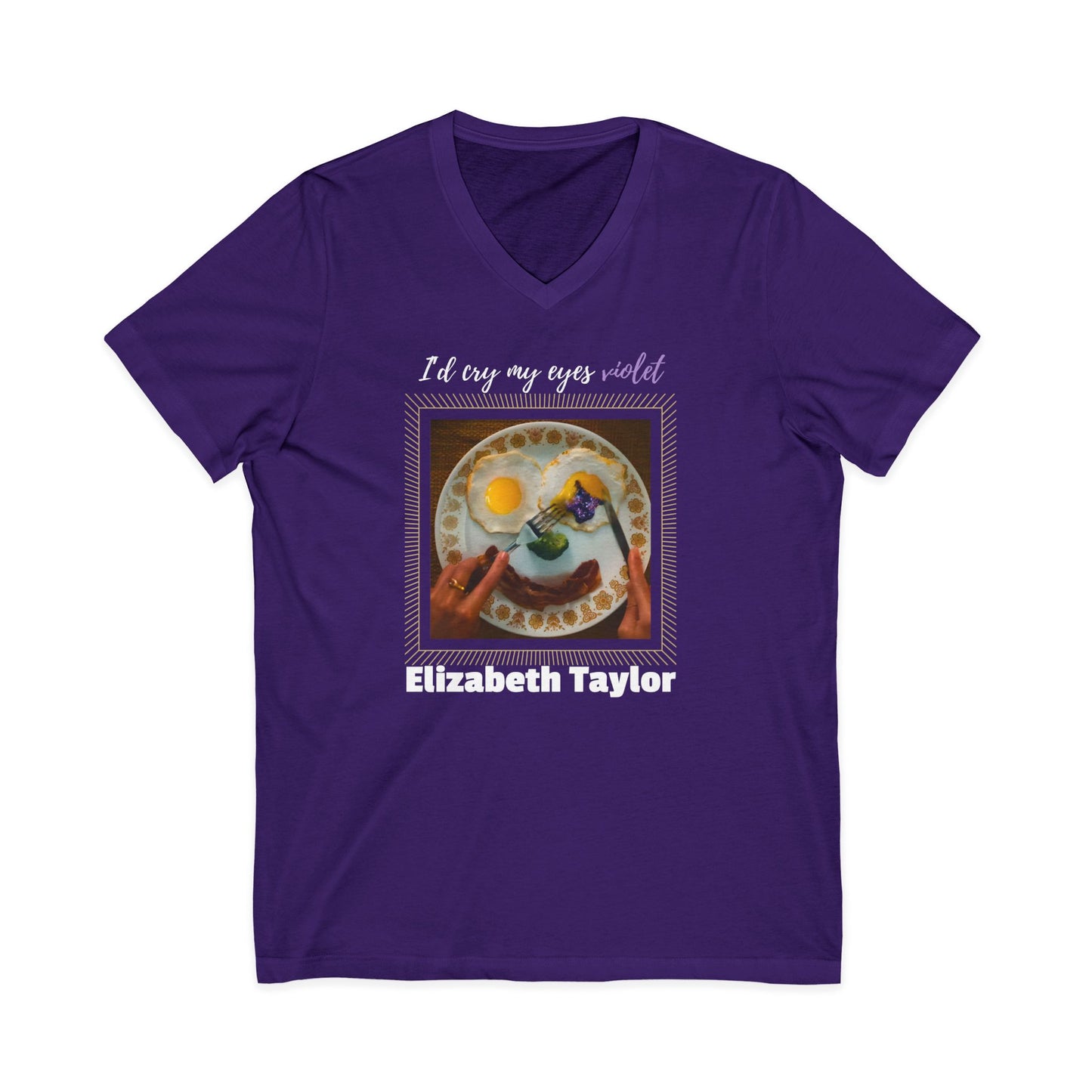 Cry my eyes violet -  Unisex V-neck Tee