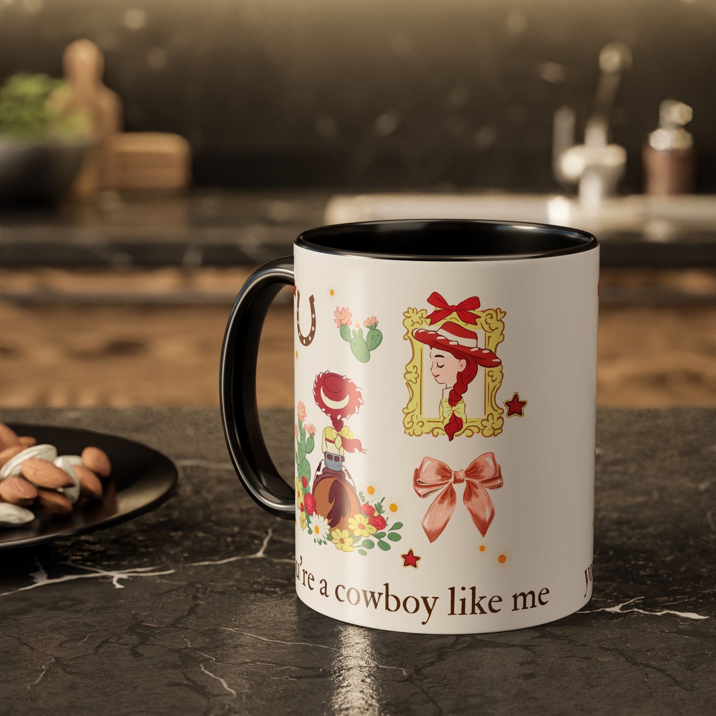 Cowgirl Cowboy Mug – "You're a Cowboy Like Me" Colorful 11oz Ceramic Coffee Cup