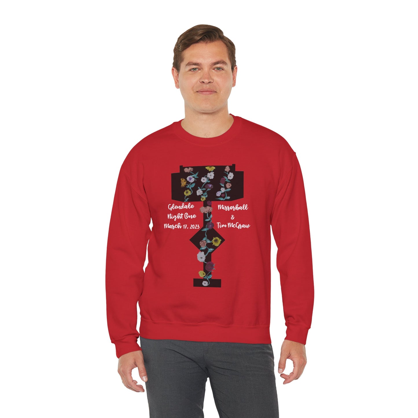 Custom Dates and Surprise Songs - Stage Flowers - Long Live - Unisex Heavy Blend™ Crewneck Sweatshirt