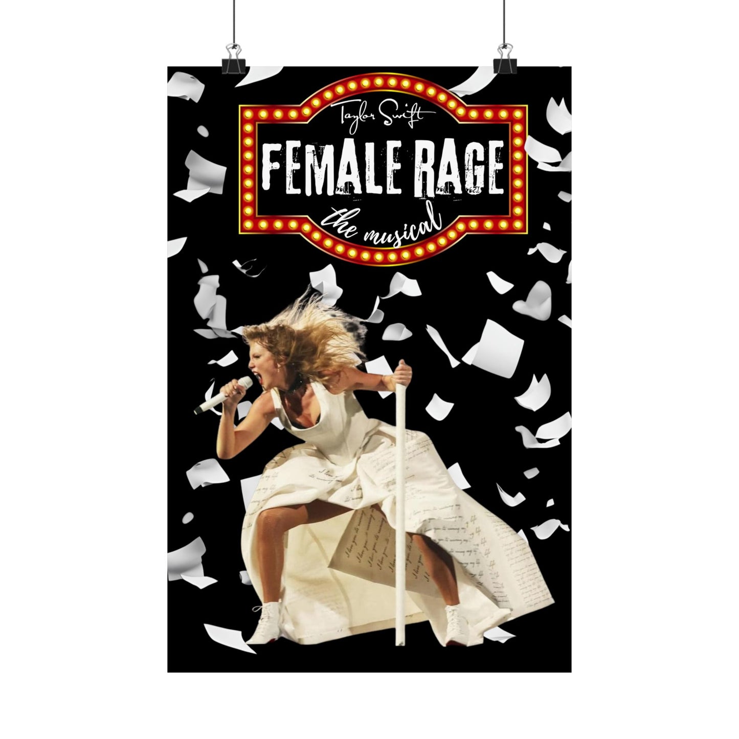 Female Rage - Marque Lights - Matte Vertical Posters
