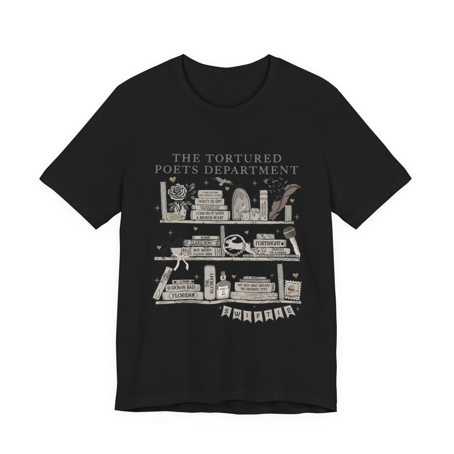 Poet's Bookshelf - Unisex Bella Canvas Jersey Short Sleeve Tee