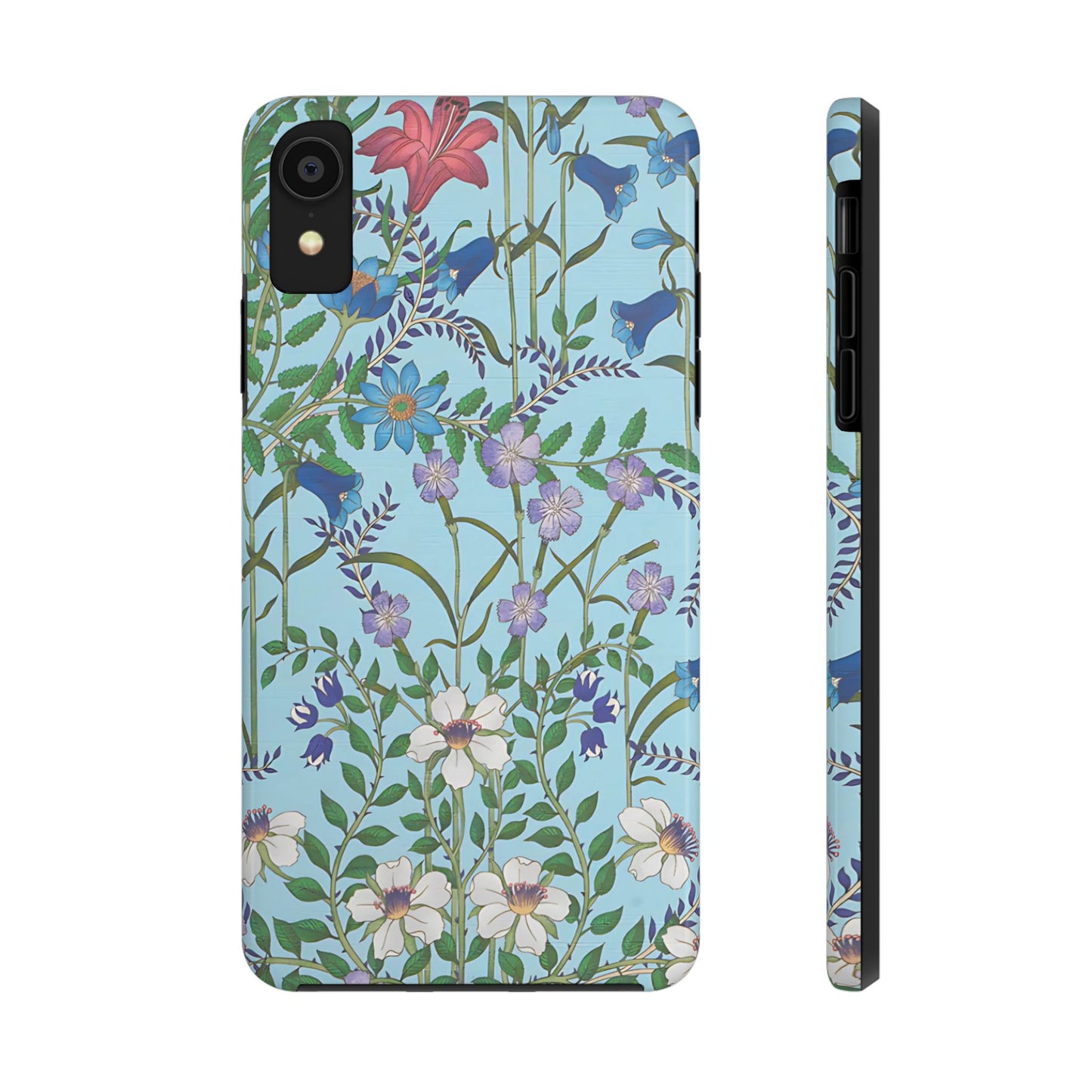 Vibrant Floral Tough Phone Case "Flora Blue"- Durable Protection for Your Device