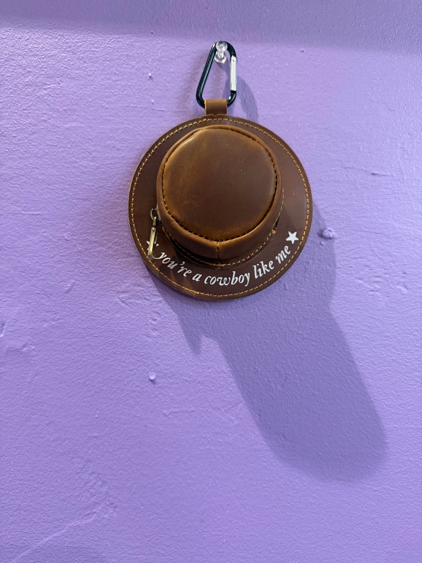 Cowboy Like Me Leather Bag Charm - Cowboy Hat