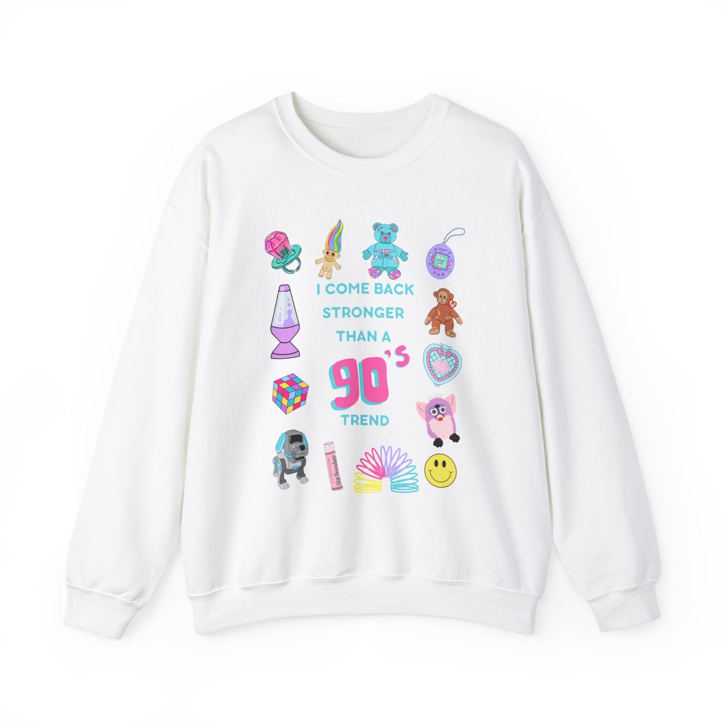 I come back stronger than a 90s trend - willow - swiftie - 90s nostalgia - Unisex Heavy Blend™ Crewneck Sweatshirt