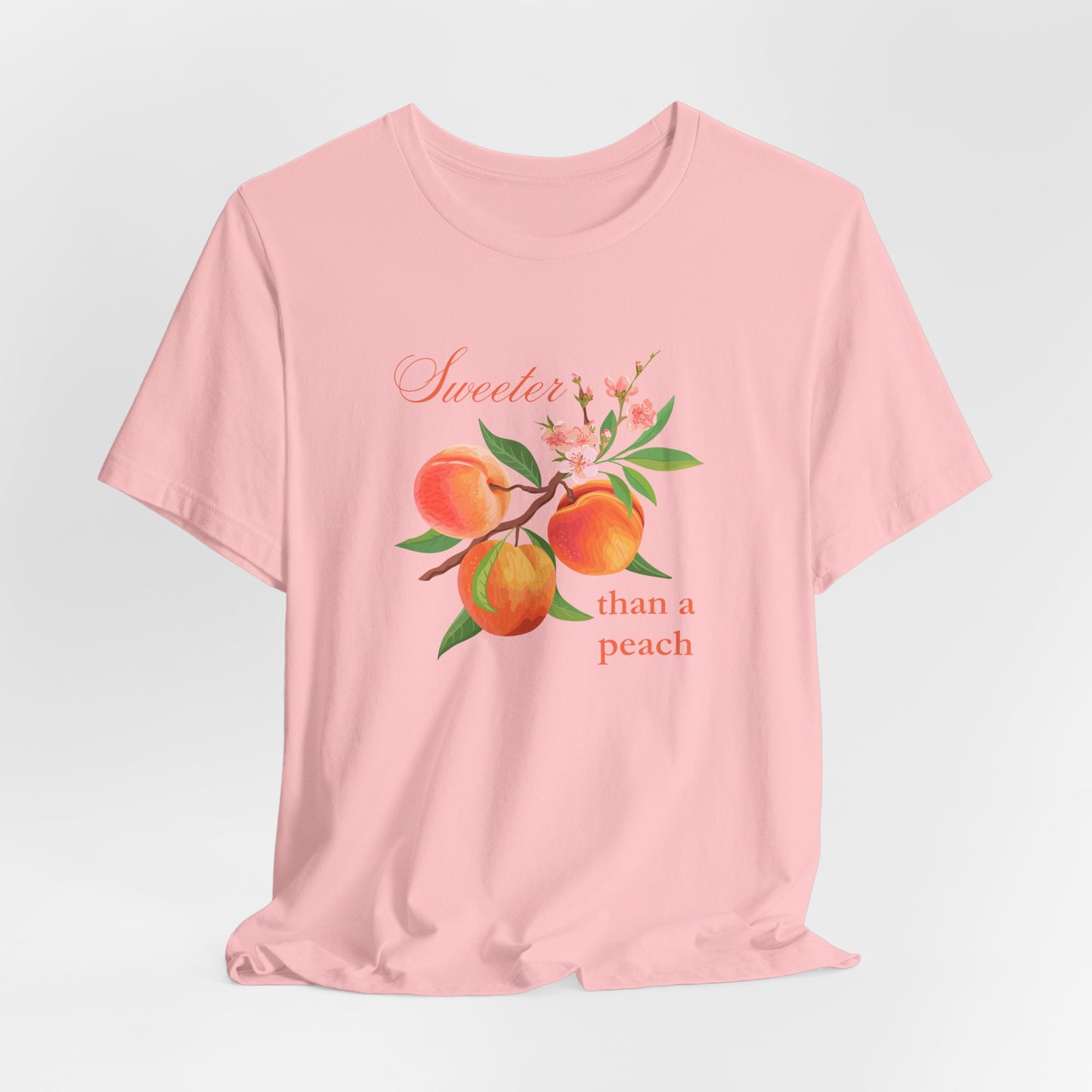 Sweeter than a Peach, Softer than a Kitten - Bella Canvas Unisex Jersey T-Shirt | Graphic Tee for Cat Lovers, Gifts for Her, Birthday Present, Casual Wear, Peach and Kitten Designs