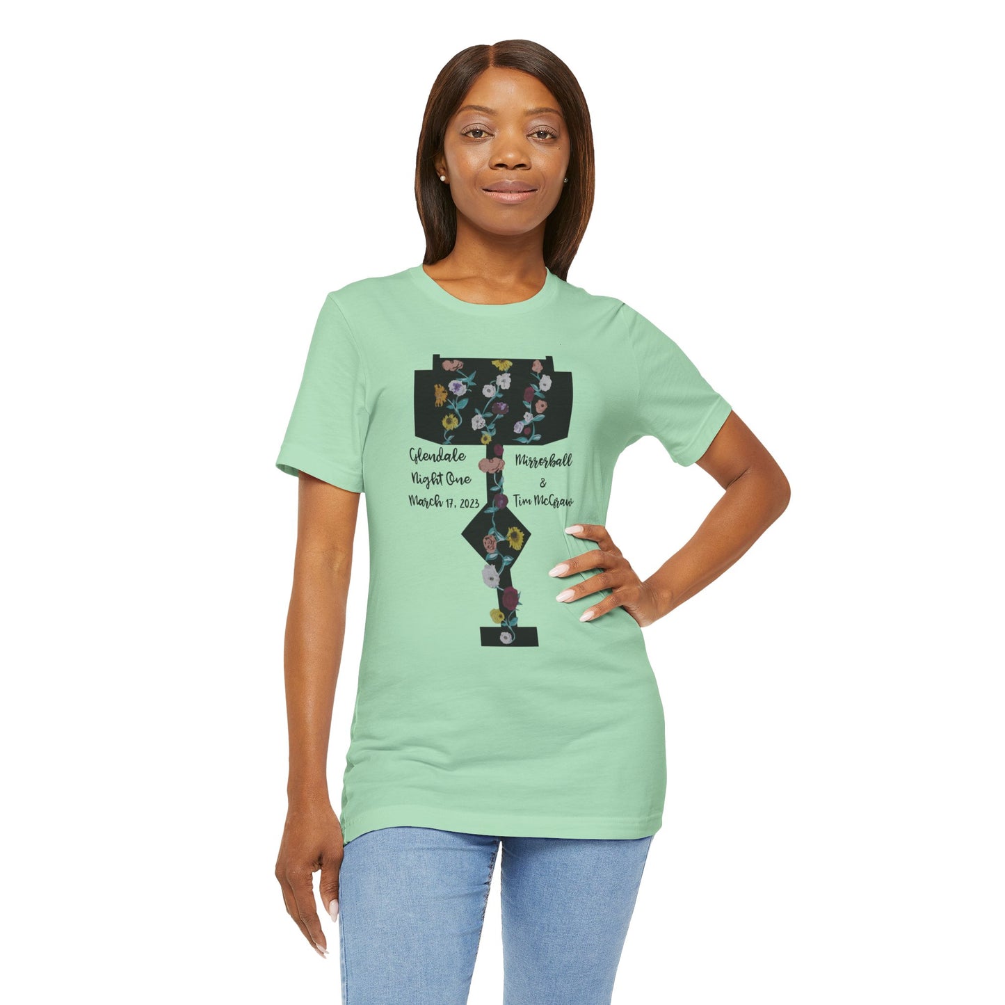 Custom Dates and Surprise Songs - Stage Flowers - Long Live - Unisex Jersey Short Sleeve Tee