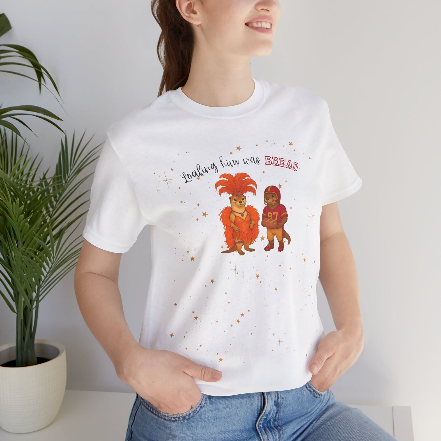 Loafing him was Bread Otters Tee, Quirky T-Shirt, Perfect for Music Lovers, Animal Lovers Gift, Casual Wear, Summer Fun