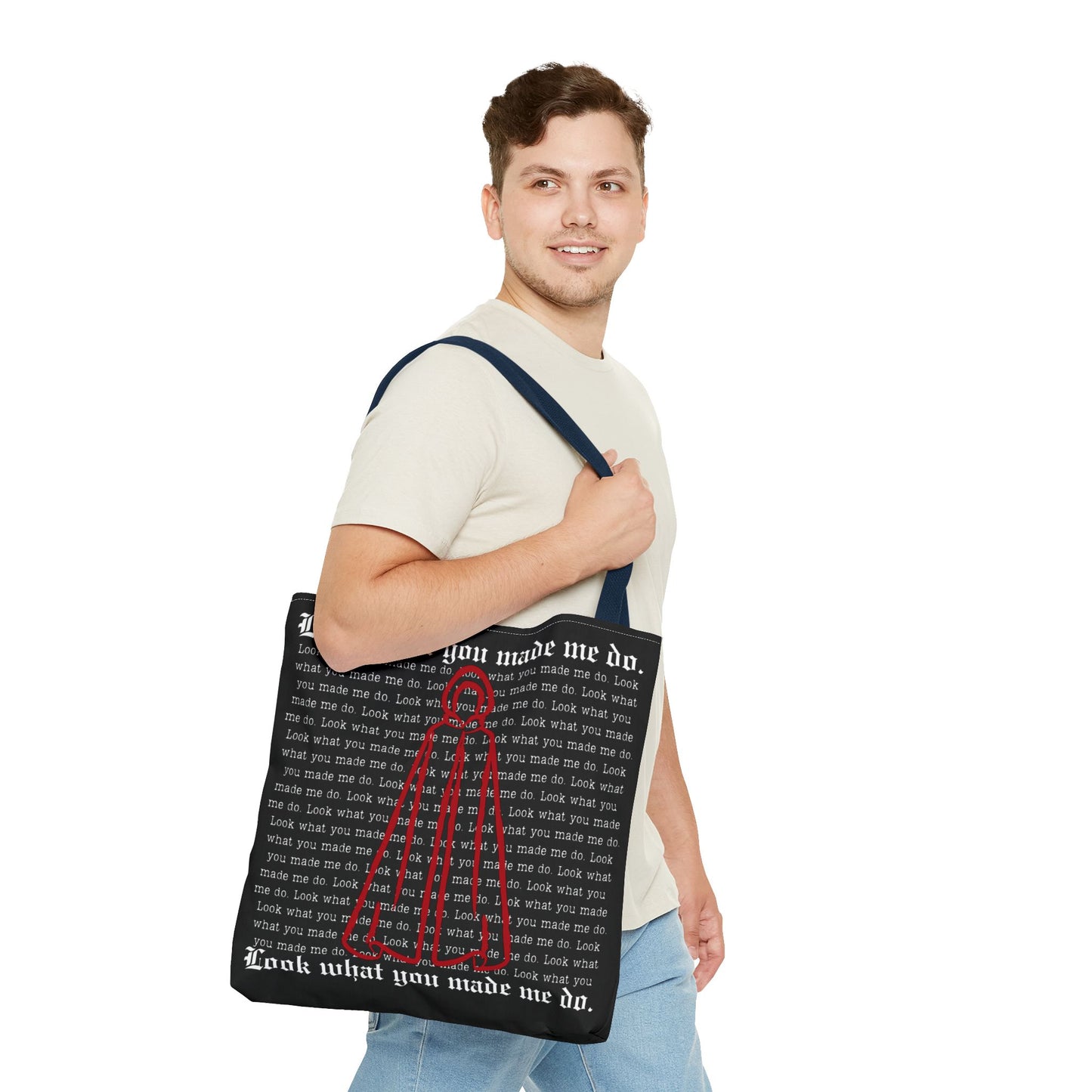 Stylish Tote Bag with 'Look What You Made Me Do' Handmaid's Design | Reusable Shopping Bag, Gift for Music Lovers, Casual Bag, Trendy Accessory