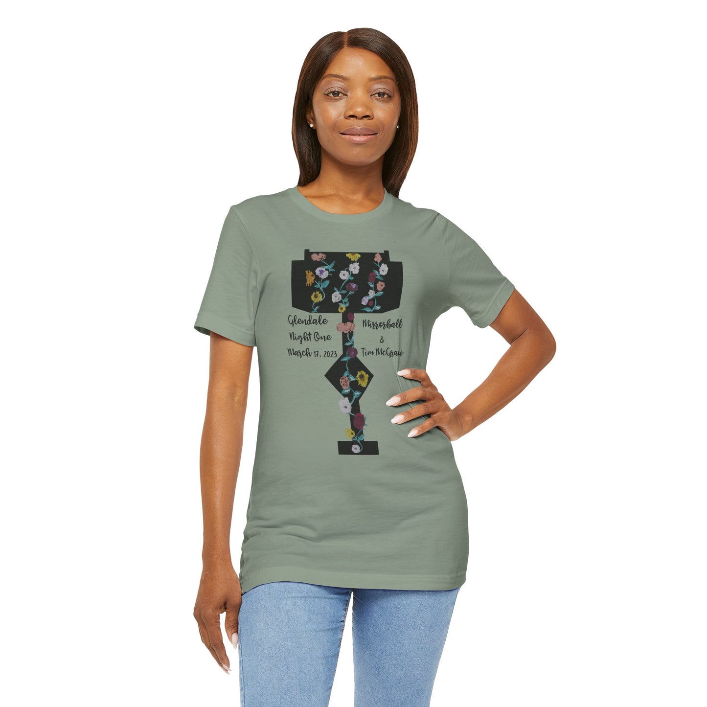 Custom Dates and Surprise Songs - Stage Flowers - Long Live - Unisex Jersey Short Sleeve Tee