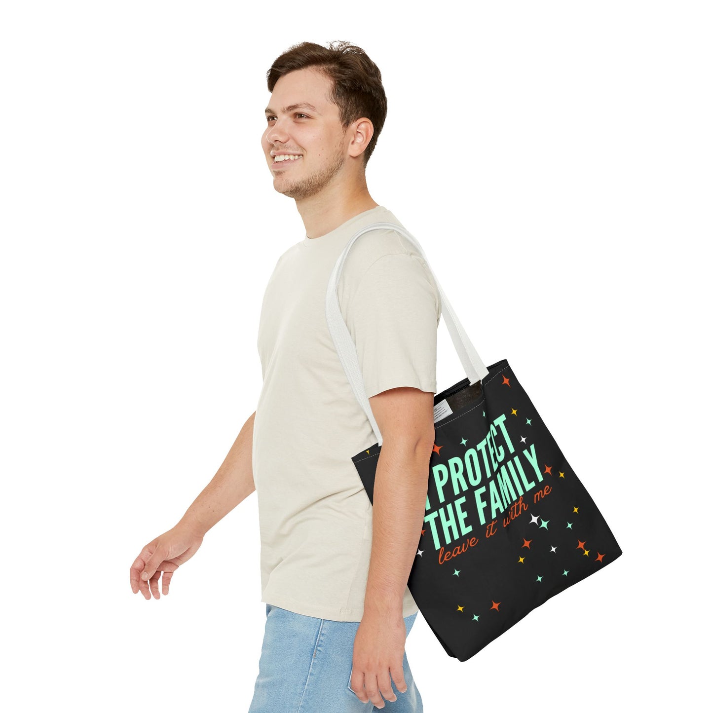 I Protect The Family Tote Bag — Retro Script