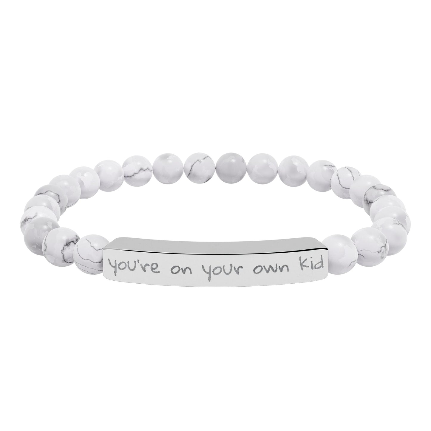 Engraved Natural Stone Bar Bracelet – YOYOK